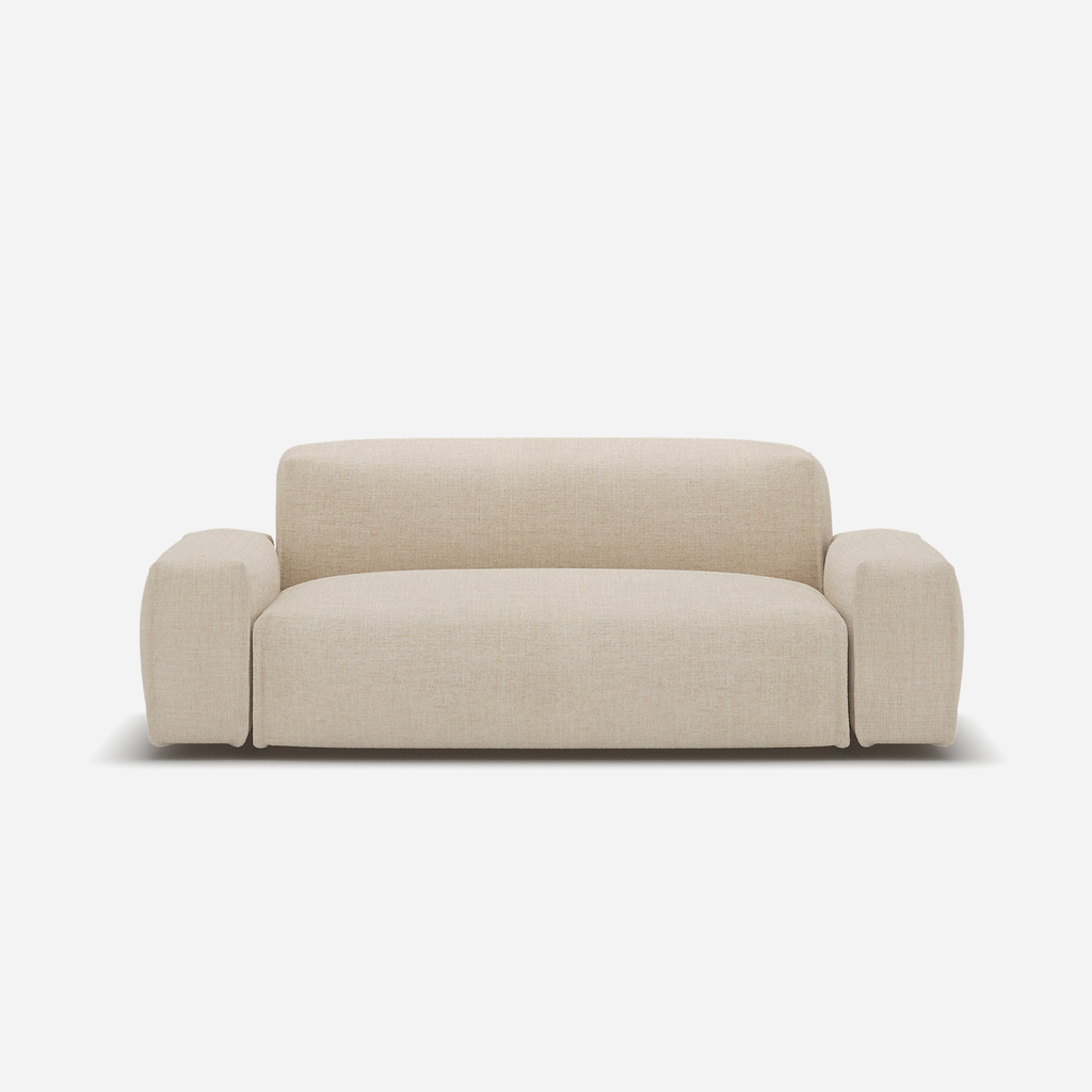 Float 2 Seater Sofa Textured Weave Brick Trim