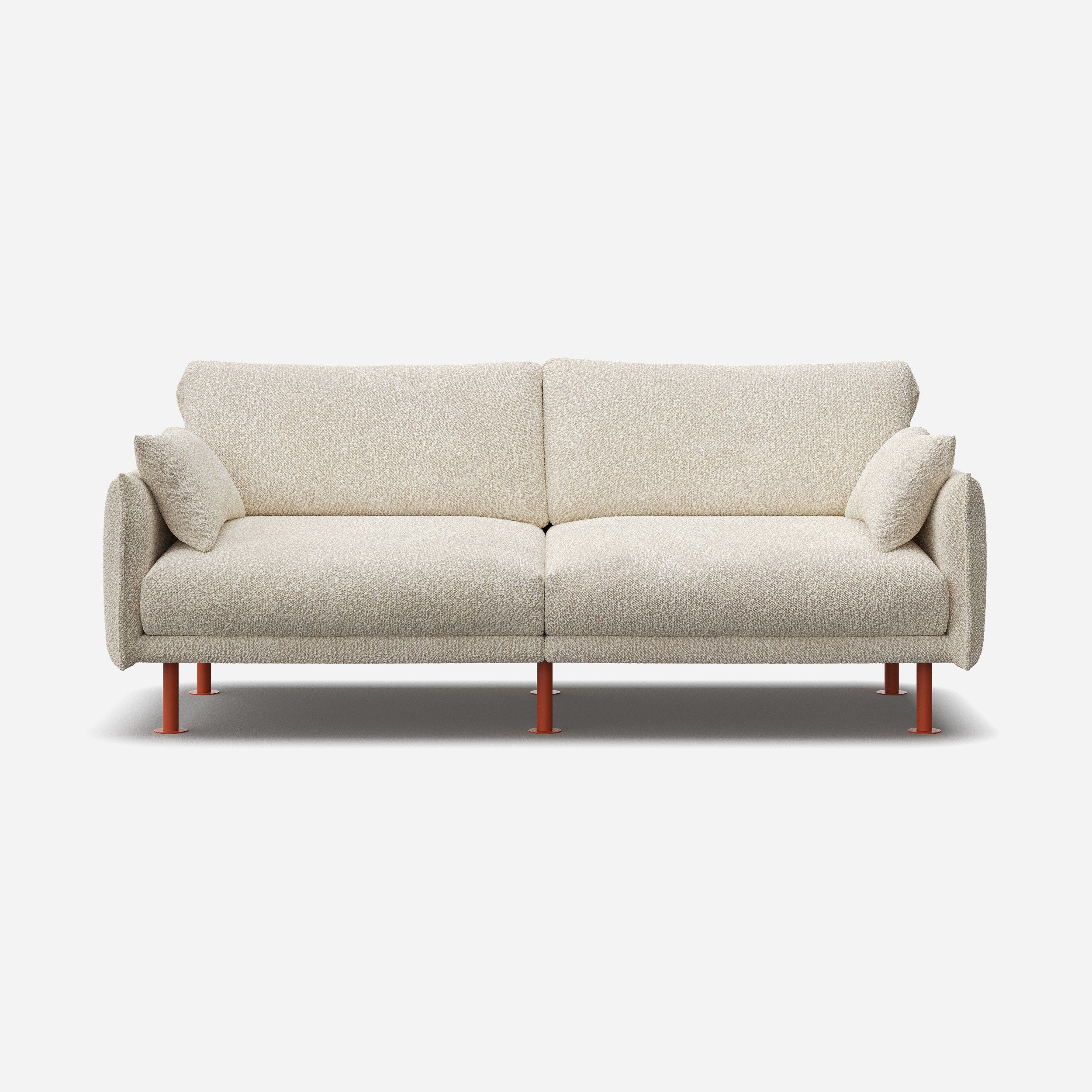 Rest 3 Seater Sofa | Ecru Boucle| Black Legs | Cozmo