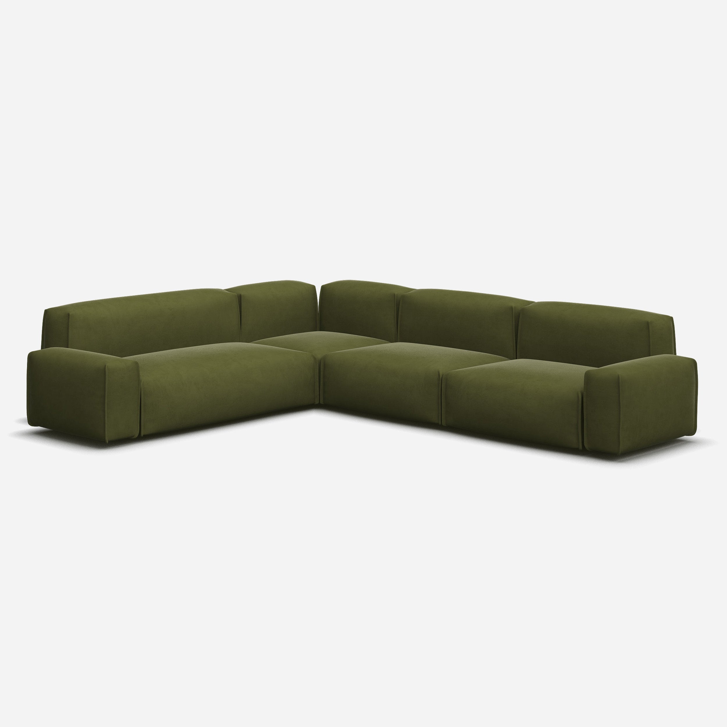 @ Dark Green Velvet | Natural Trim