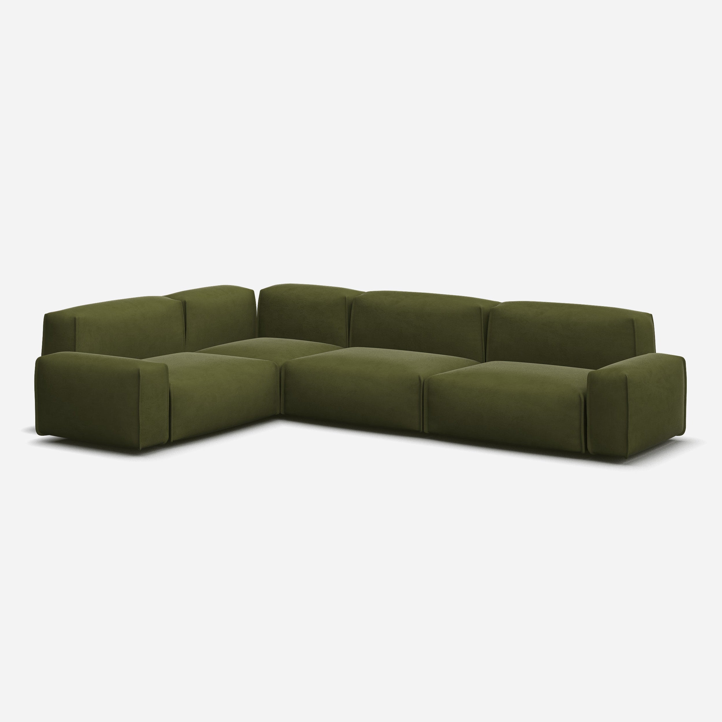 @ Dark Green Velvet | Natural Trim
