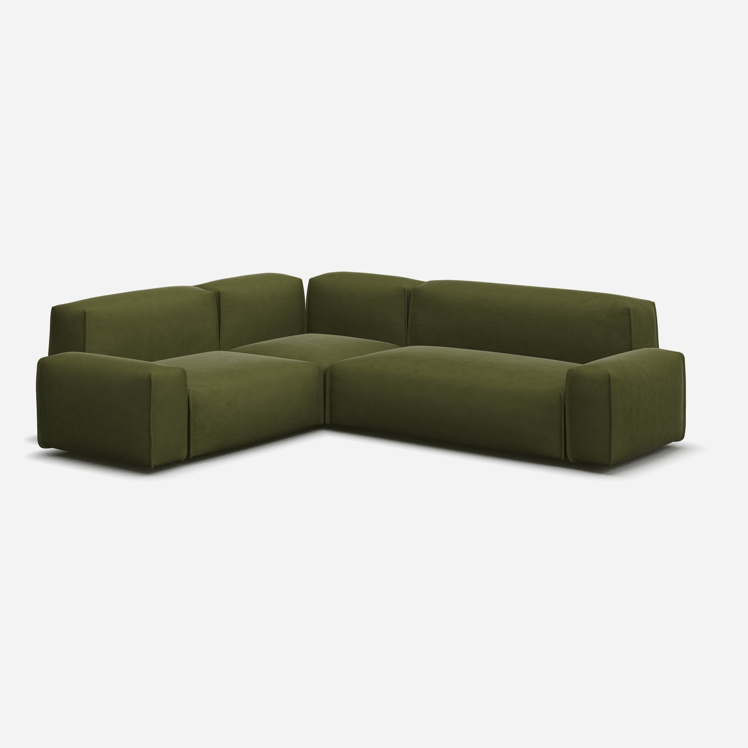 @ Dark Green Velvet | Natural Trim