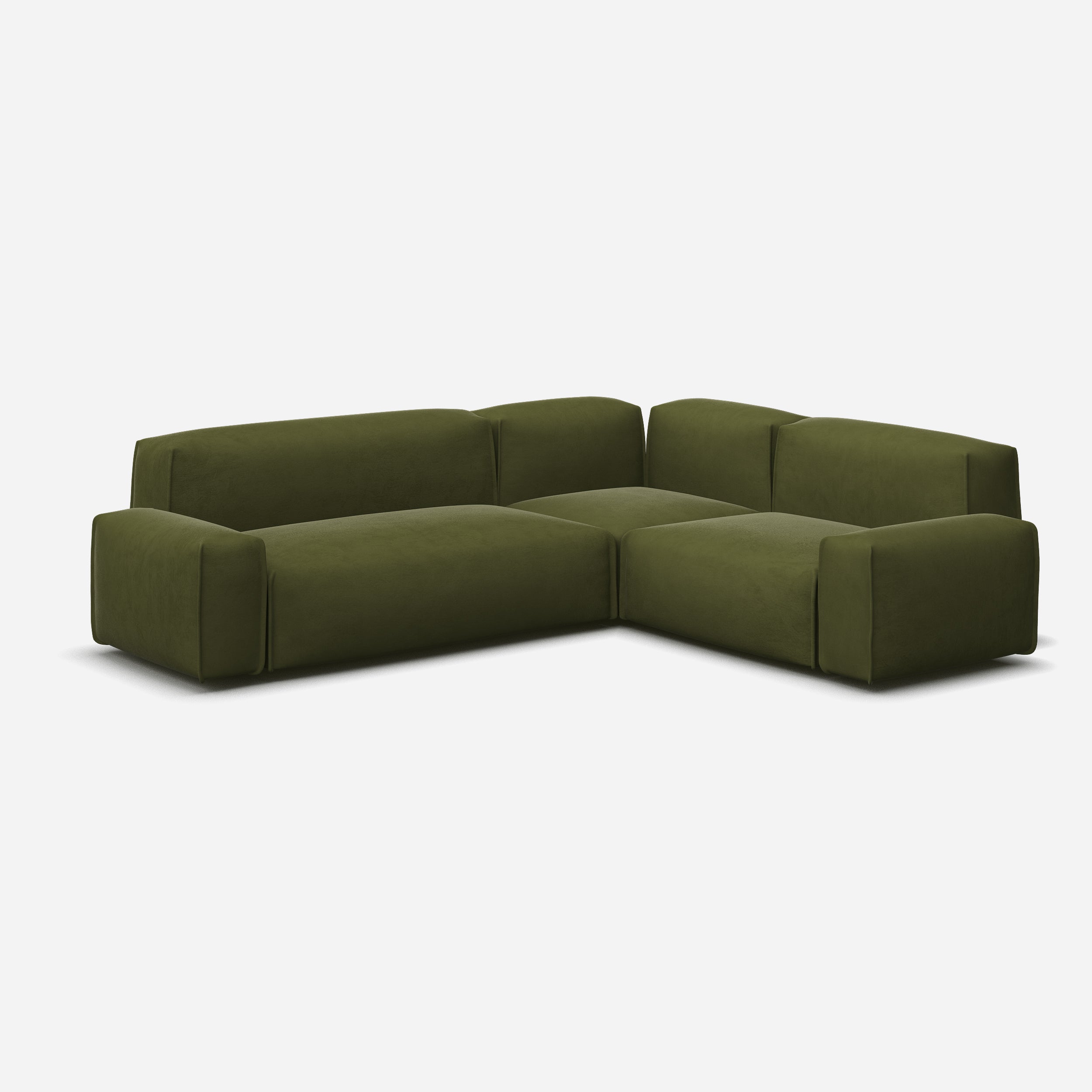 @ Dark Green Velvet | Natural Trim