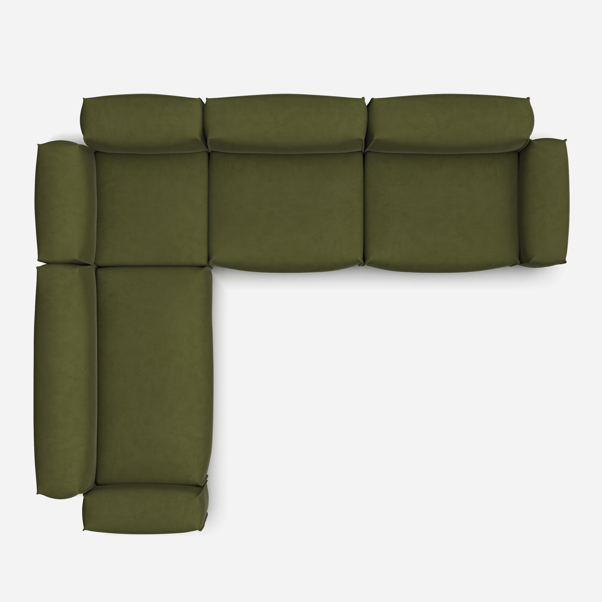 Float Extra Large LH Facing Corner Sofa | Dark Green Velvet