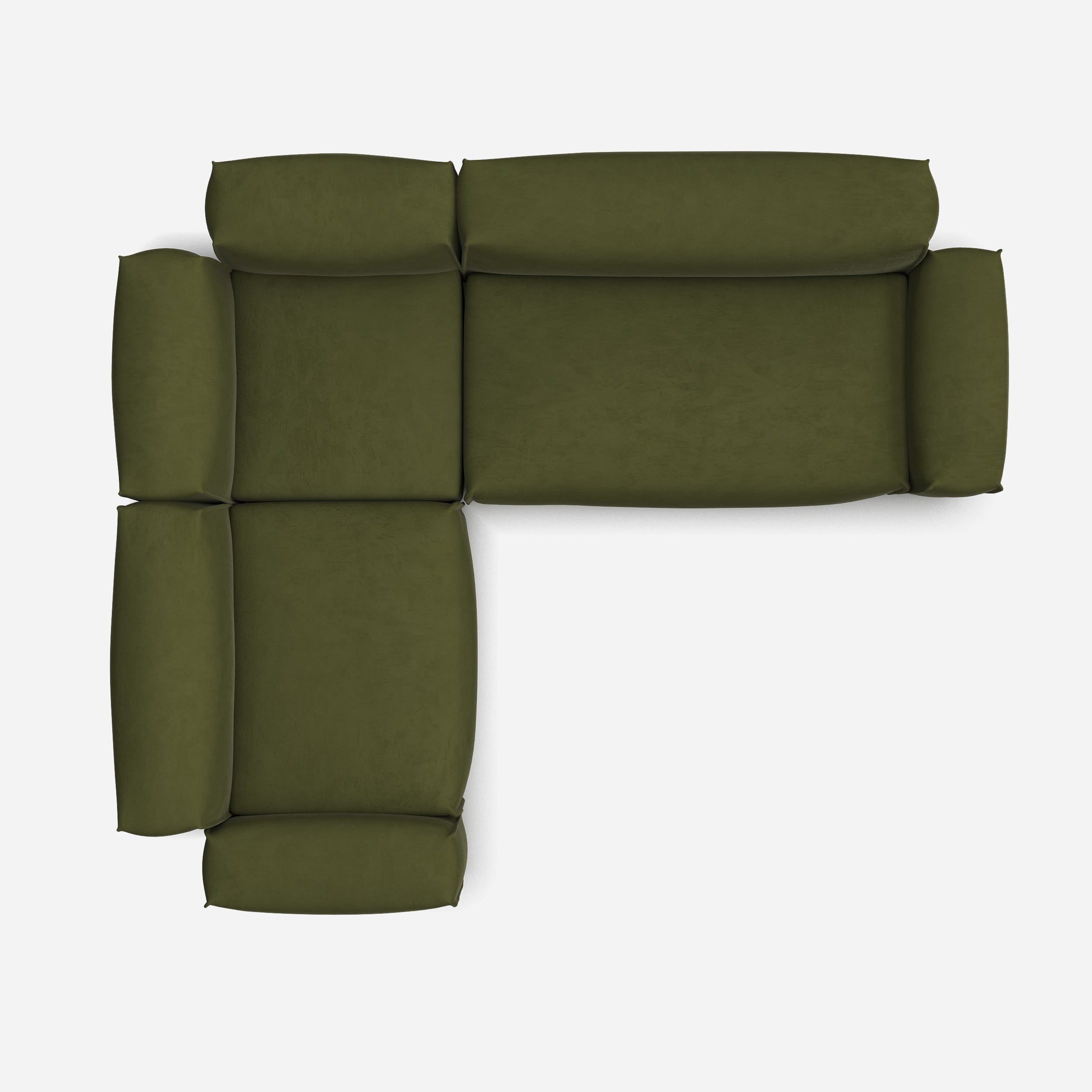 Float Medium LH Facing Corner Sofa | Dark Green Velvet