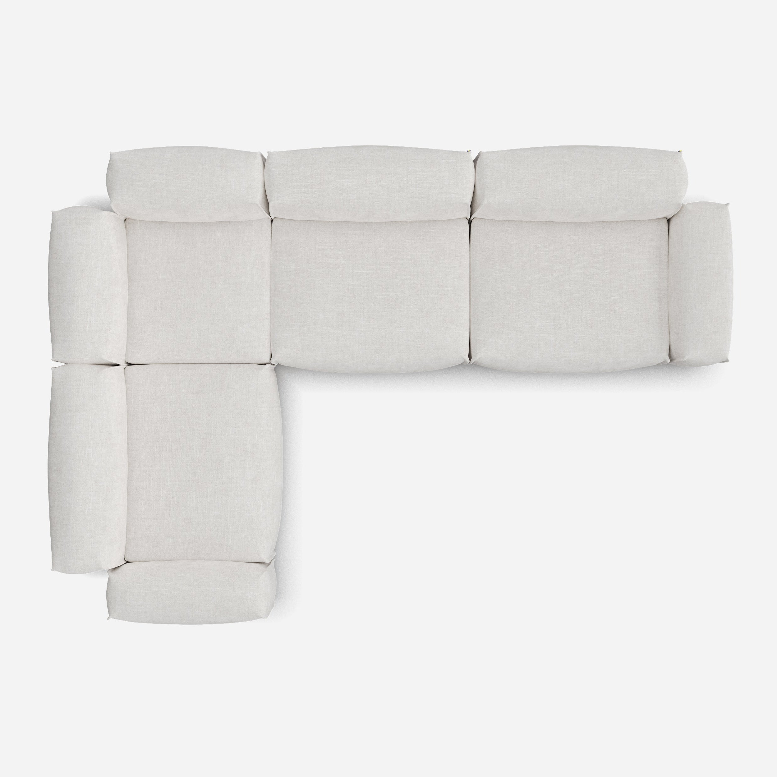 Float Large LH Facing Corner Sofa | Natural Cotton