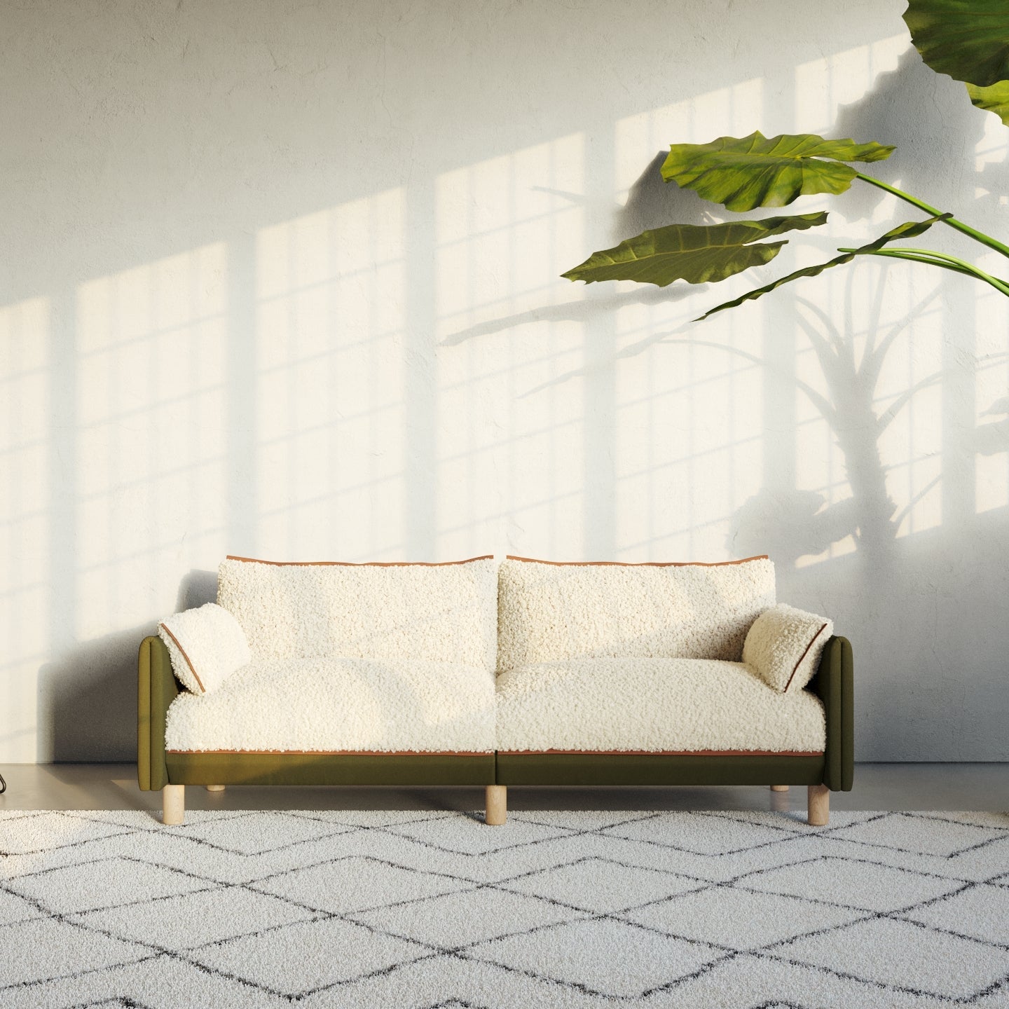 Cozy 3 Seater Sofa | Meadow Cotton