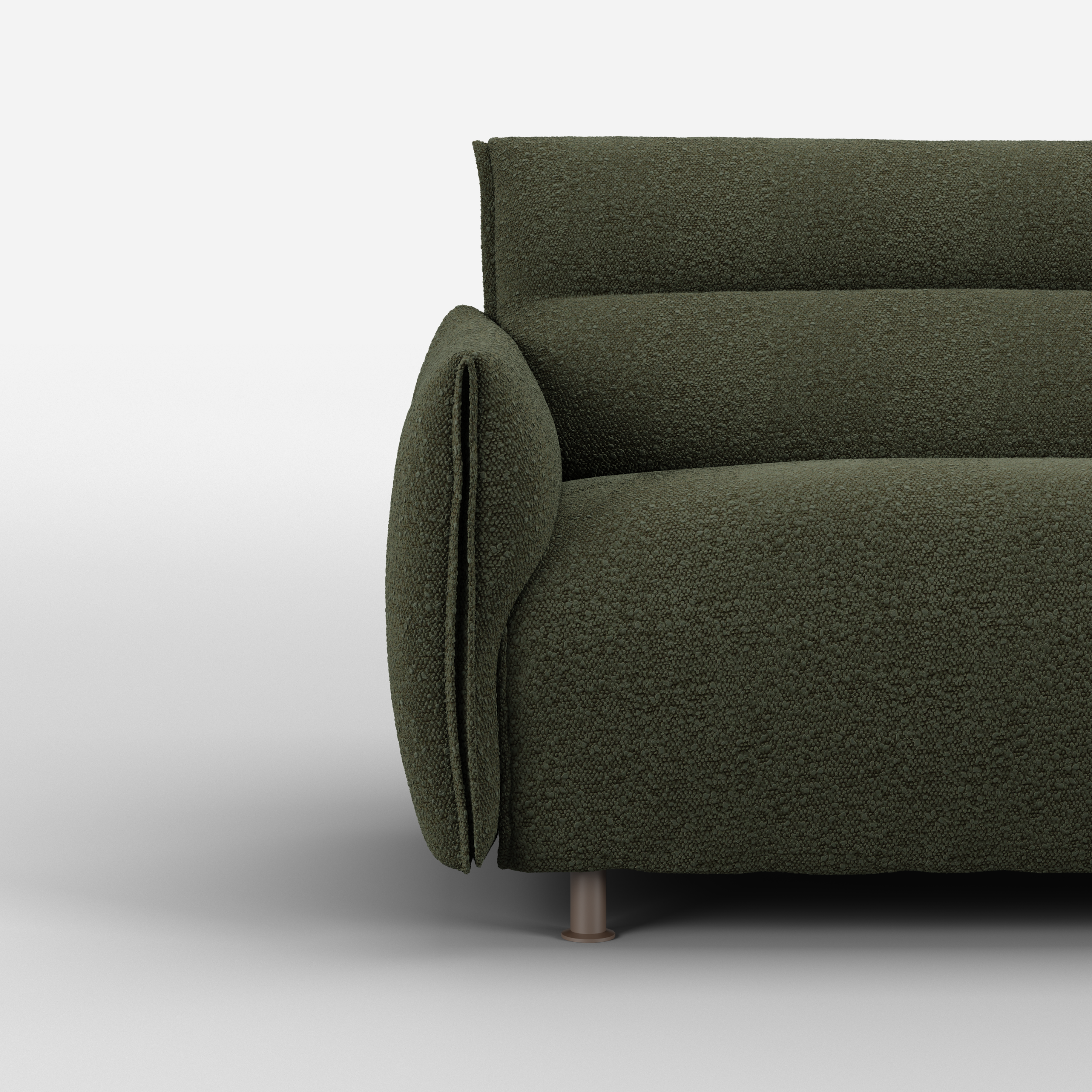 Hug 1.5 Seater Sofa (wide) | Green Boucle II