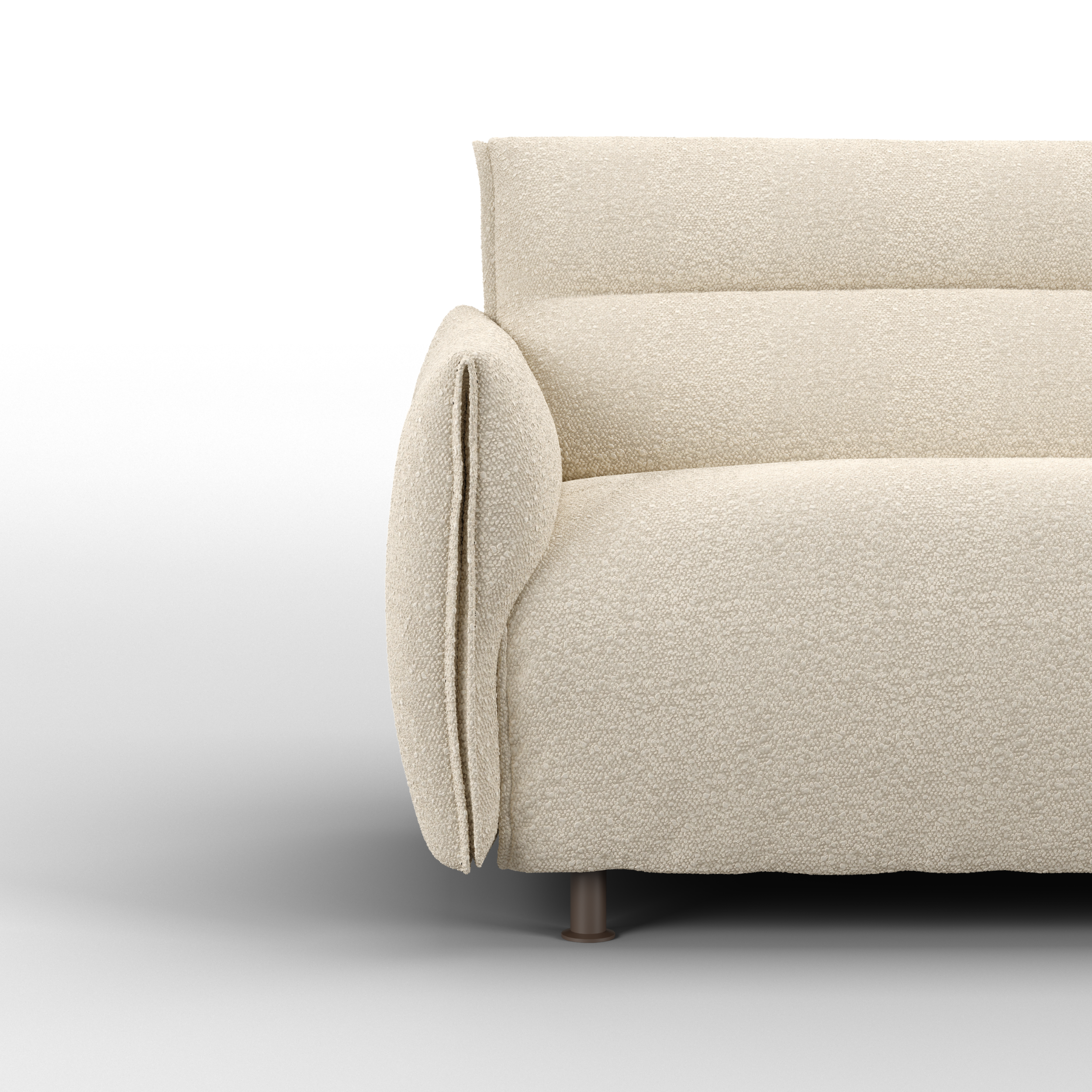 Hug 3 Seater Sofa (wide) | Ecru Boucle