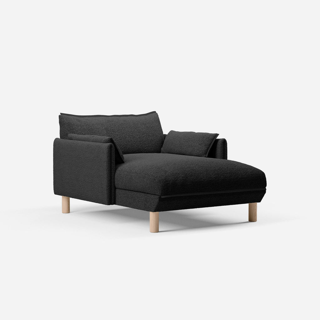 Cozy 1.5 Seater Chaise Sofa Boucle Trim
