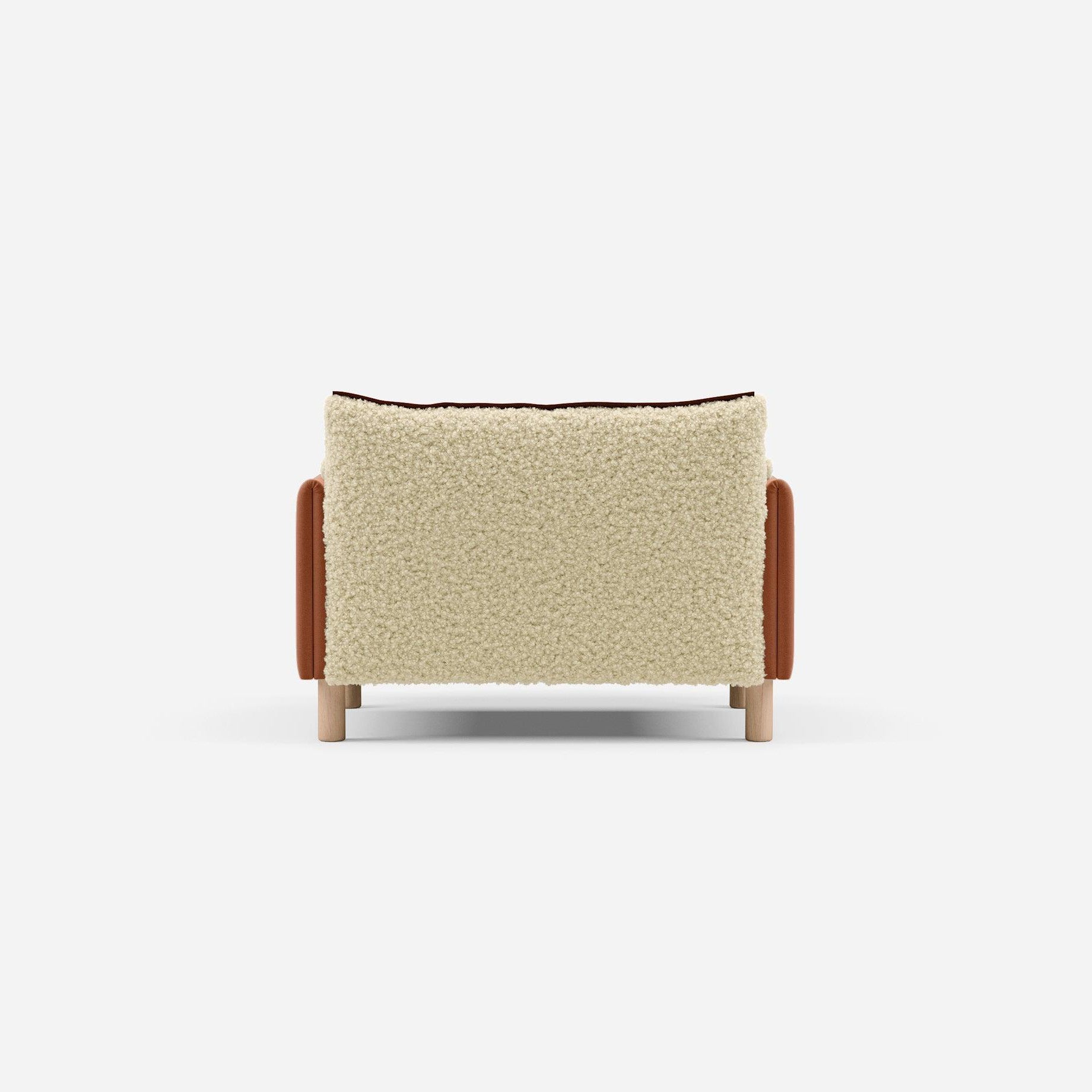 1.5 Seater Chaise Sofa | Cotton Henna - Cozmo @ Cream Fleece Jacket | Brick Trim