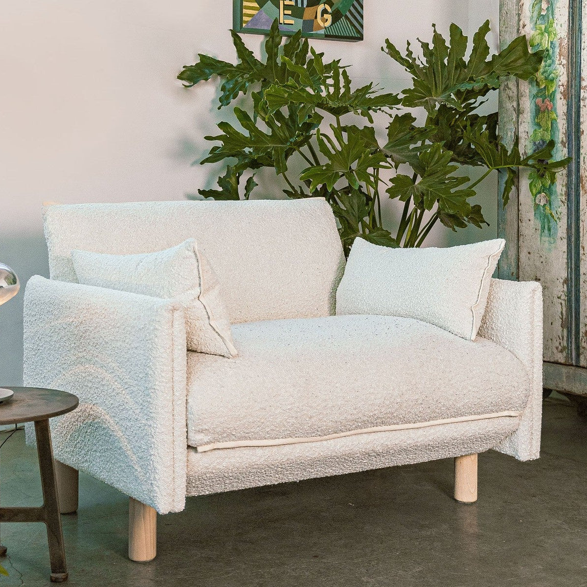 Cozy 1.5 Seater Sofa | Ecru Boucle
