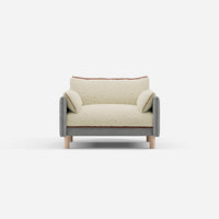 @ Cream Fleece & Light Grey Weave | Brick Trim