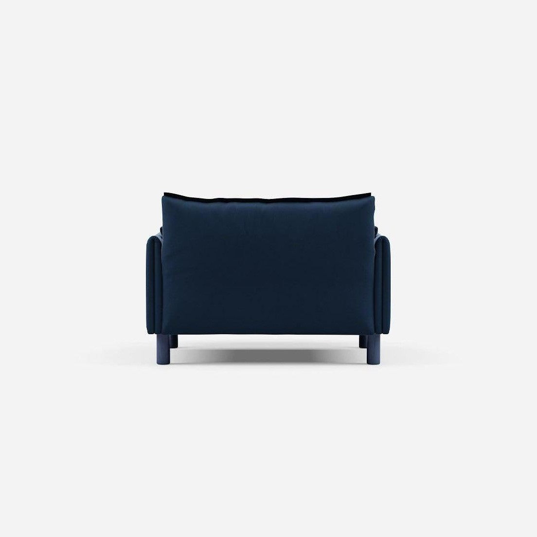 1.5 Seater Sofa | Velvet Midnight Blue - Cozmo @ Midnight Blue Velvet Jacket | Dark Blue Trim
