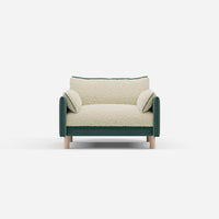 @ Cream Fleece & Sage Cotton | Green Trim