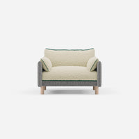 @ Cream Fleece & Cream Textured Salt & Pepper | Green Trim