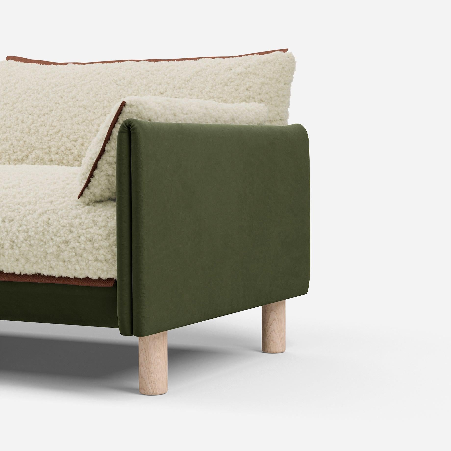 Cozy 2 Seater Sofa | Dark Green Velvet