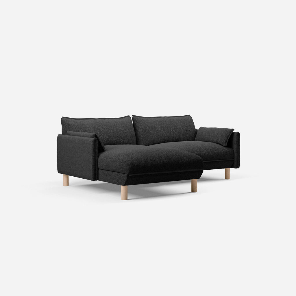 Cozy 3 Seater LH Chaise Sofa Boucle Trim