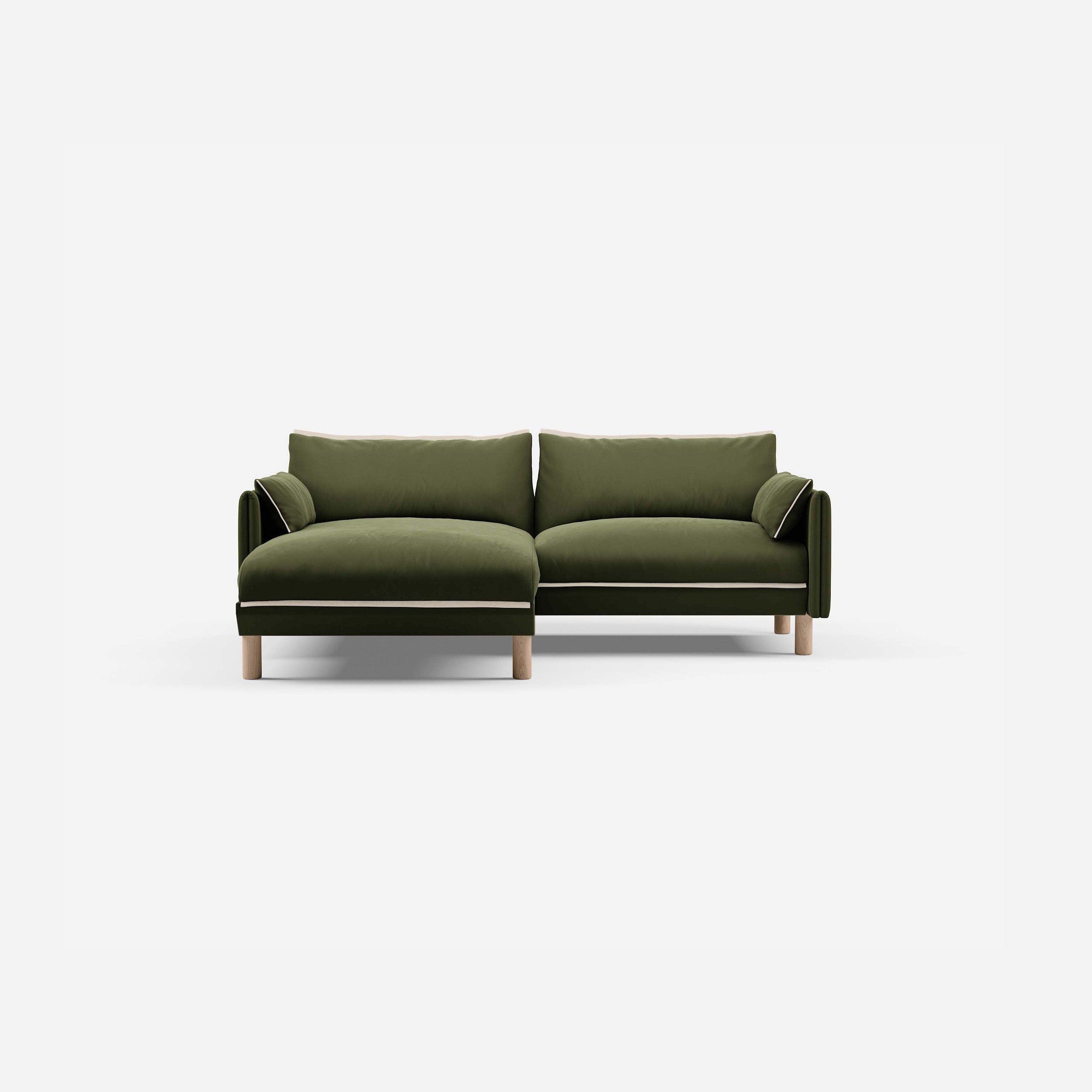 @ Dark Green Velvet Jacket | Natural Trim