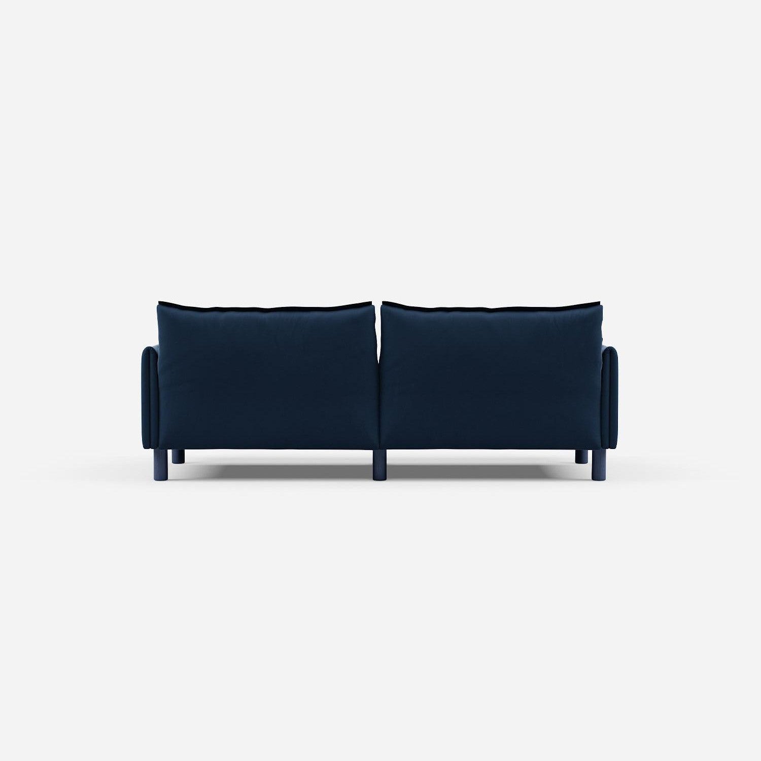 3 Seater Chaise Corner Left Hand Sofa | Velvet Midnight Blue - Cozmo @ Midnight Blue Velvet Jacket | Dark Blue Trim