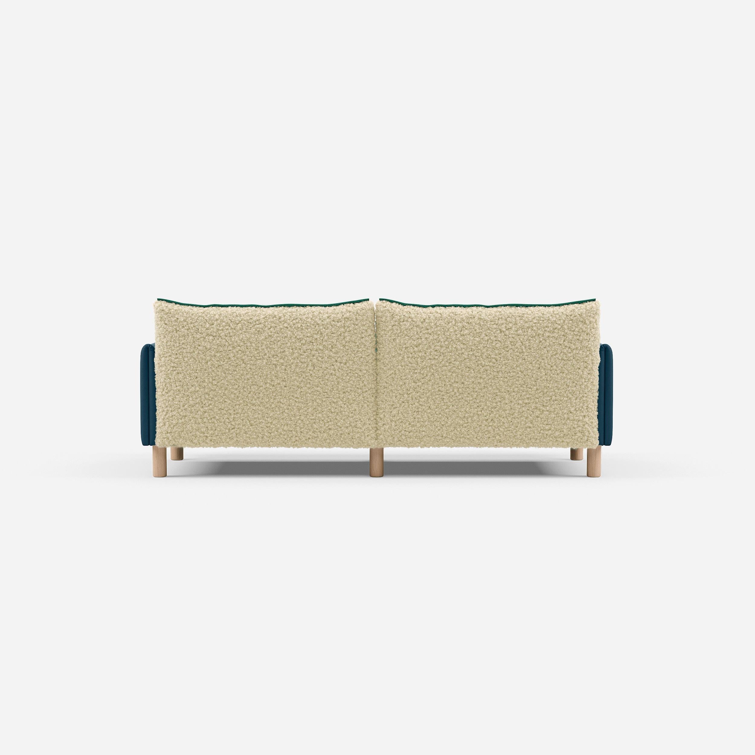 @ Cream Fleece Jacket | Green Trim