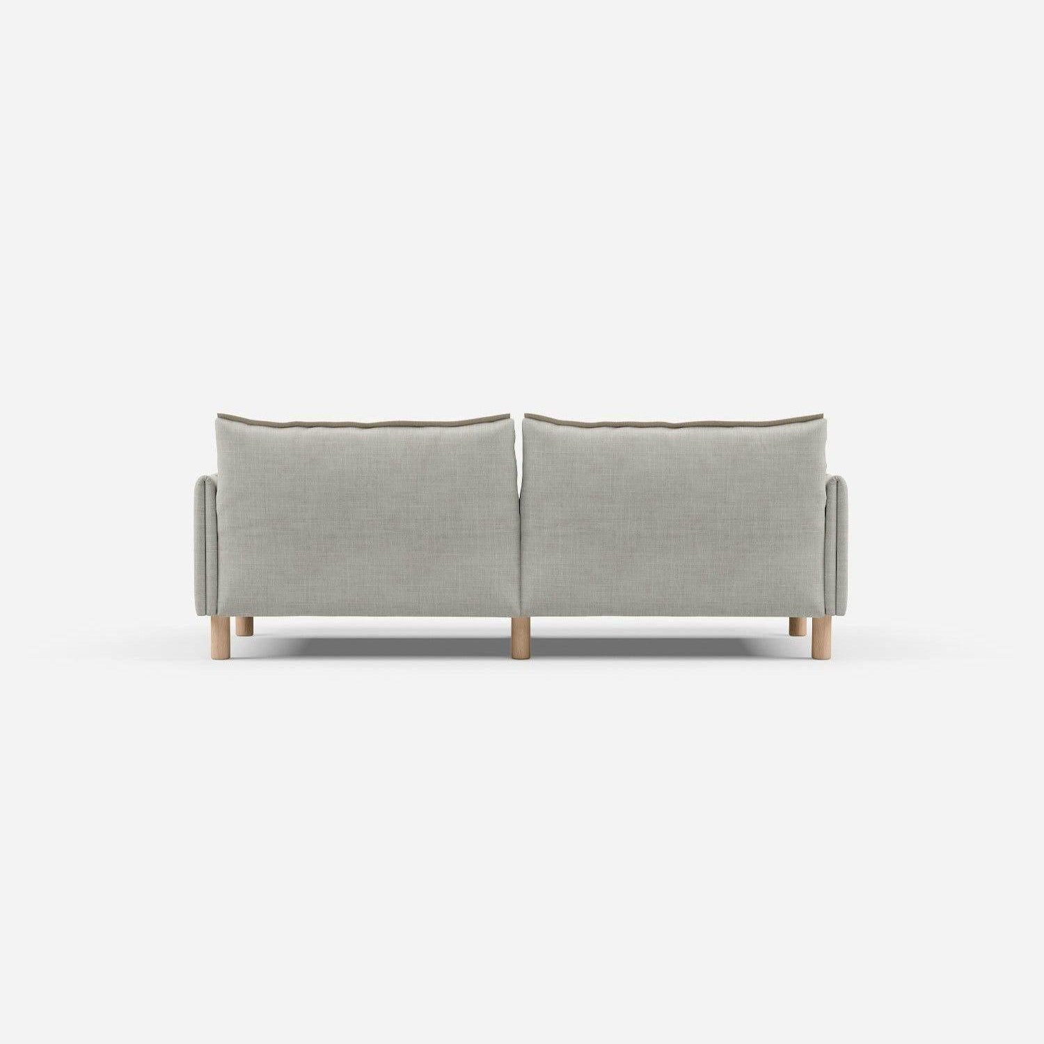 3 Seater Chaise Corner Right Hand Sofa | Weave Ecru - Cozmo @ Ecru Weave Jacket | Natural Trim