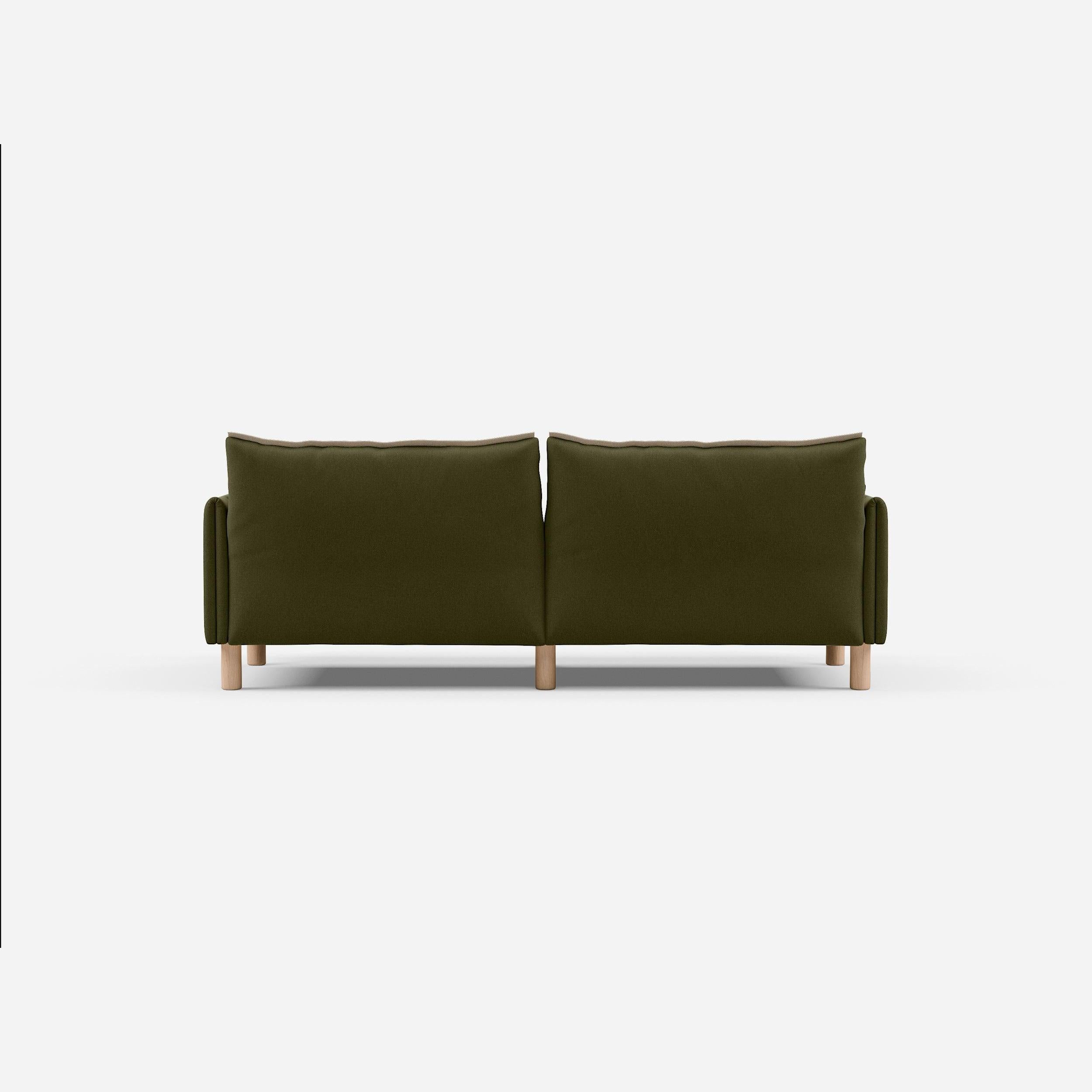 3 Seater Chaise Corner Right Hand Sofa | Cotton Meadow - Cozmo @ Meadow Cotton Jacket | Natural Trim