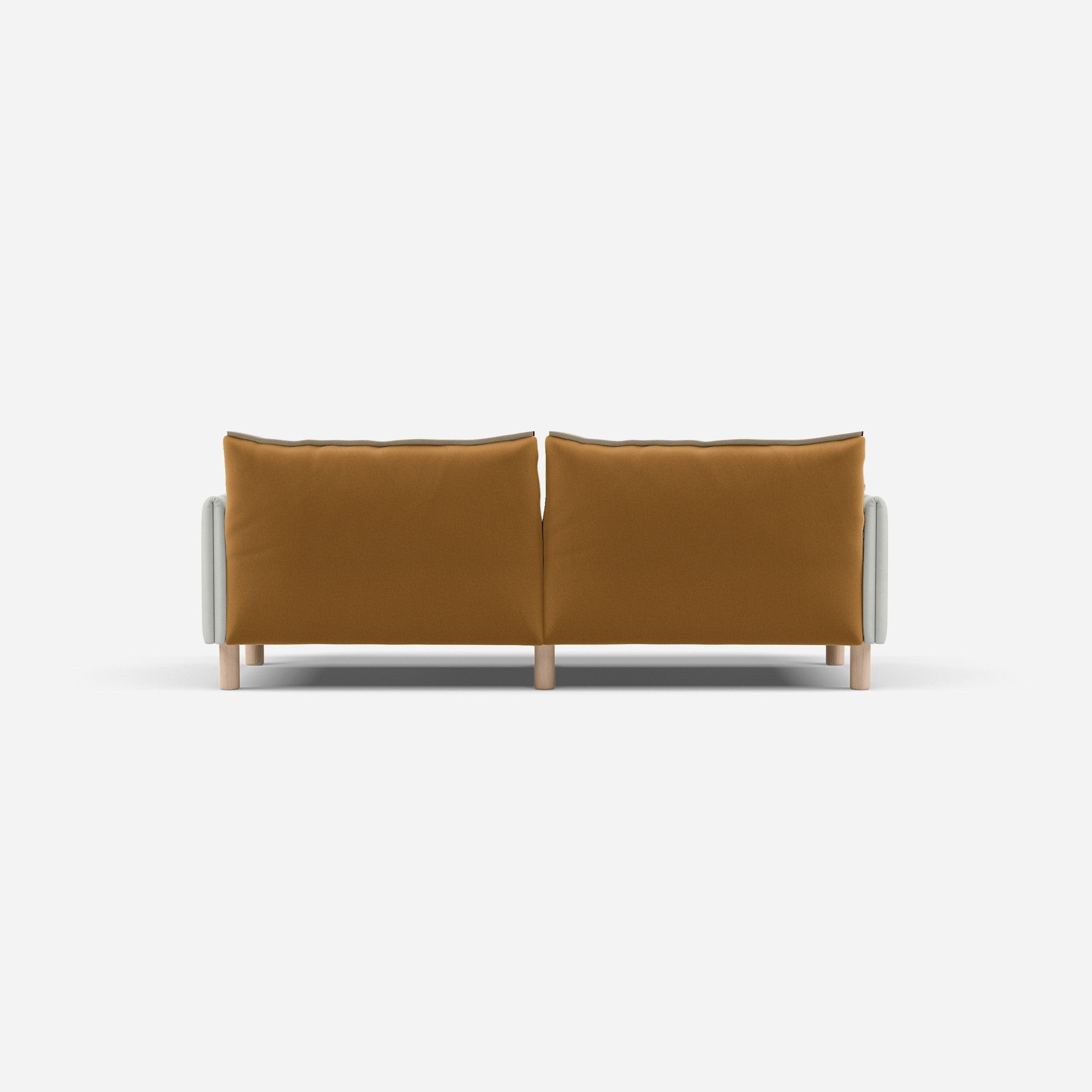 3 Seater Sofa | Weave Ecru - Cozmo @ Ochre Cotton Jacket | Natural Trim