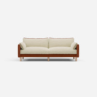 3 Seater Sofa | Cotton Henna - Cozmo @ Cream Fleece Jacket | Brick Trim