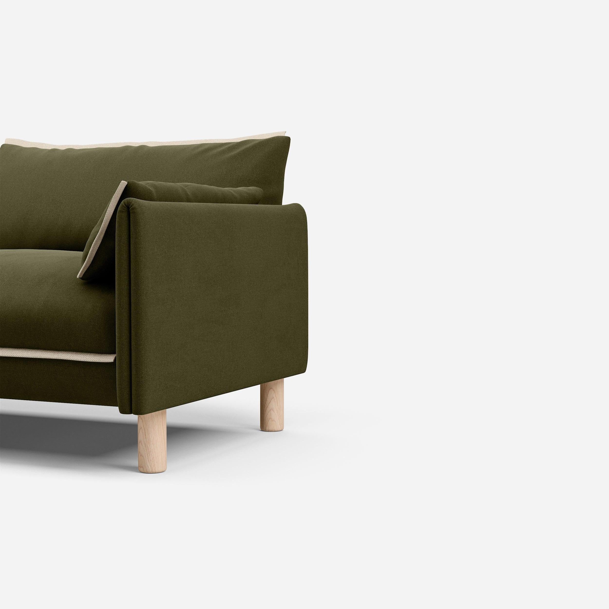 3 Seater Sofa | Cotton Meadow - Cozmo @ Meadow Cotton Jacket | Natural Trim