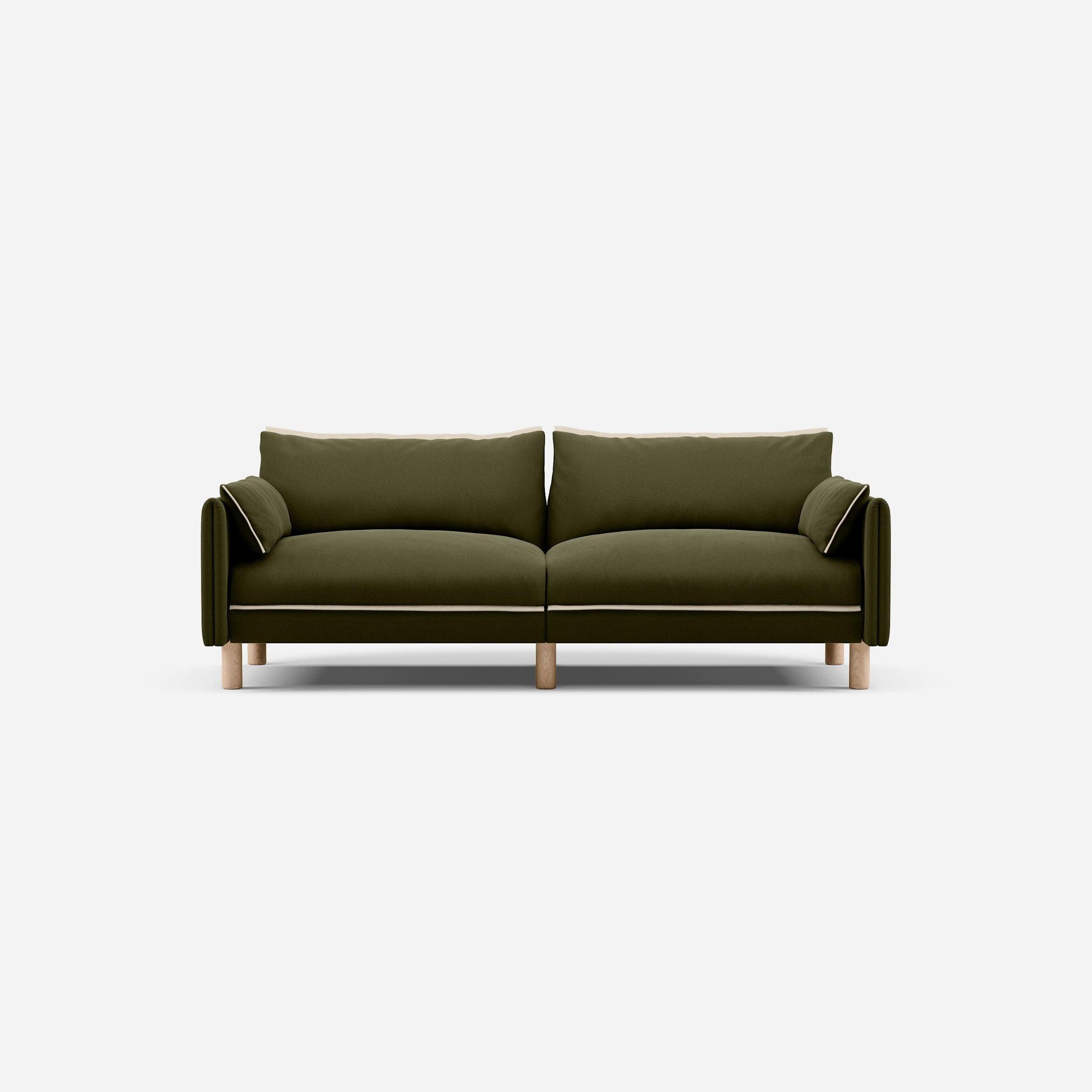 3 Seater Sofa | Cotton Meadow - Cozmo @ Meadow Cotton Jacket | Natural Trim