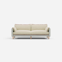 3 Seater Sofa | Cotton Natural - Cozmo @ Cream Fleece Jacket | Brick Trim