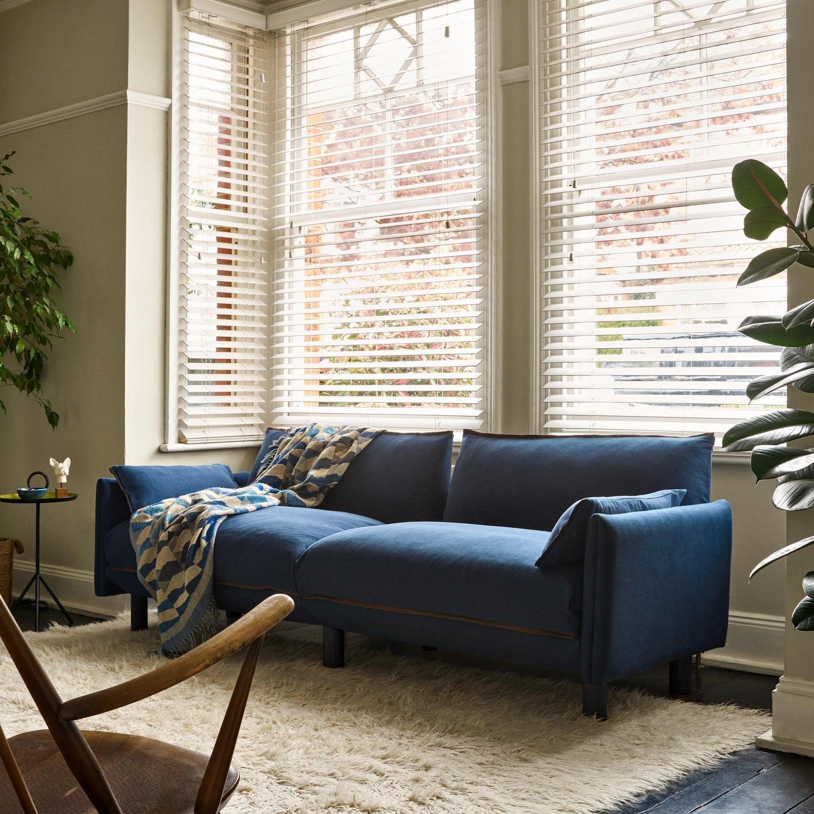 Cozy 3 Seater Sofa | Navy Cotton