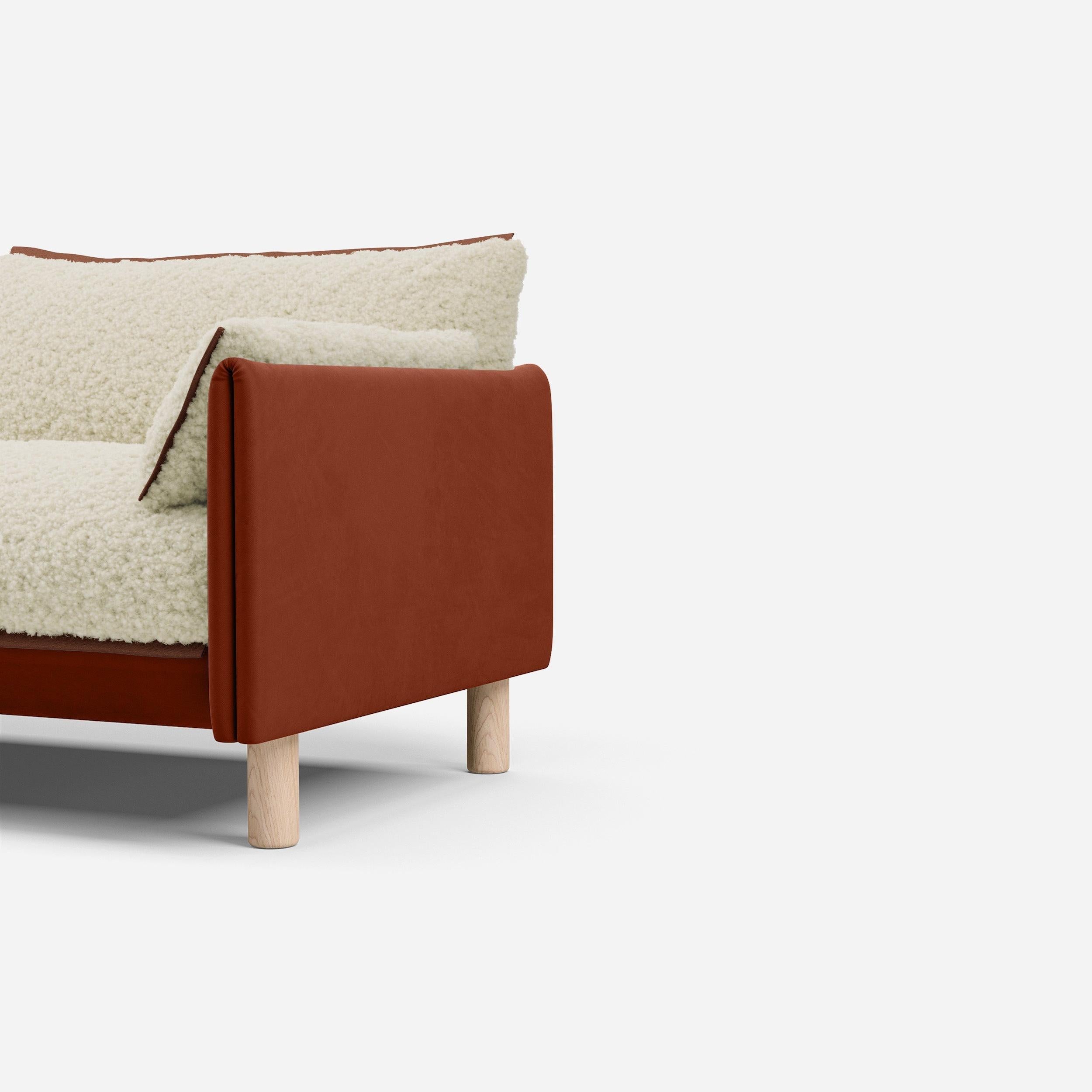 Cozy 3 Seater Sofa | Rust Velvet