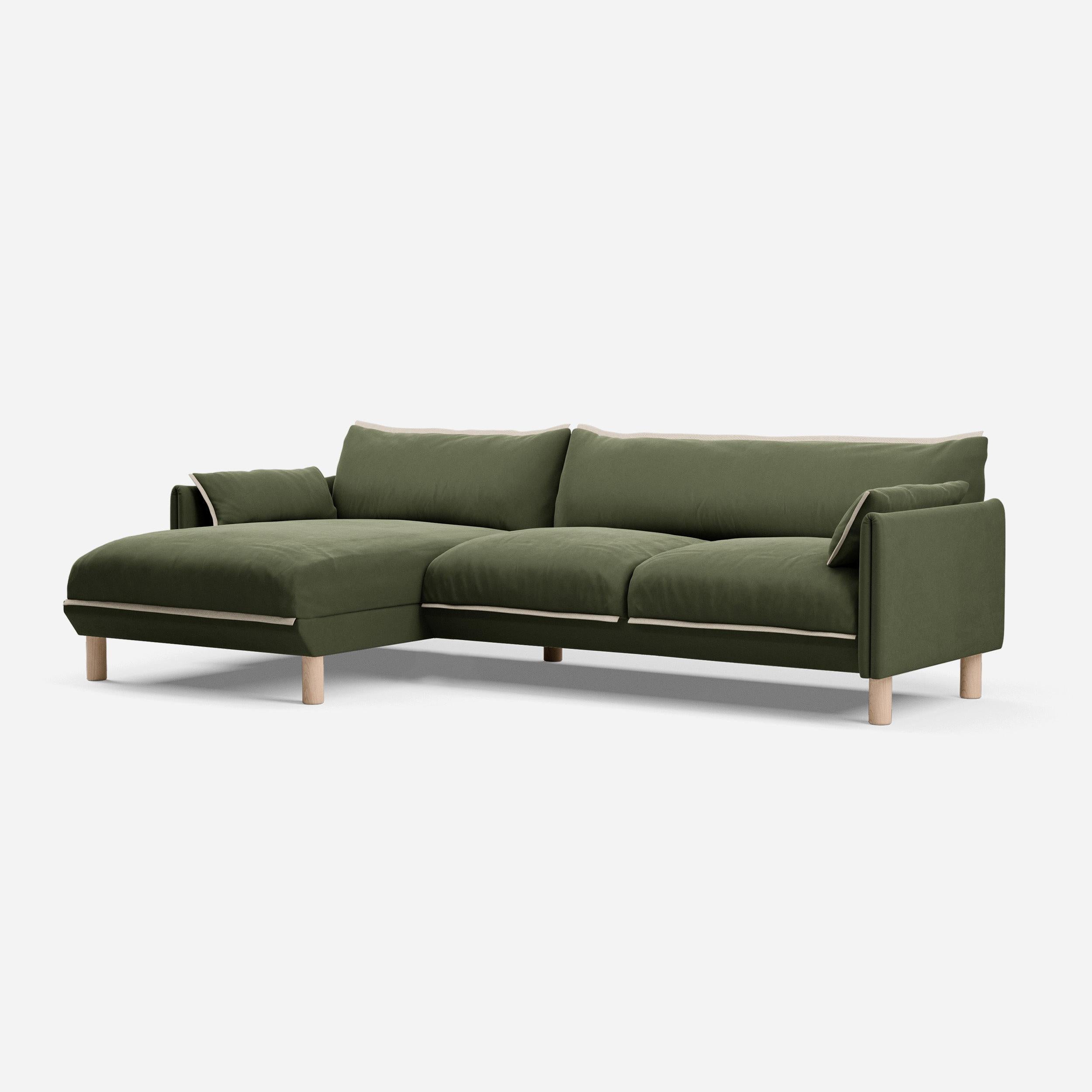 @ Dark Green Velvet Jacket | Natural Trim