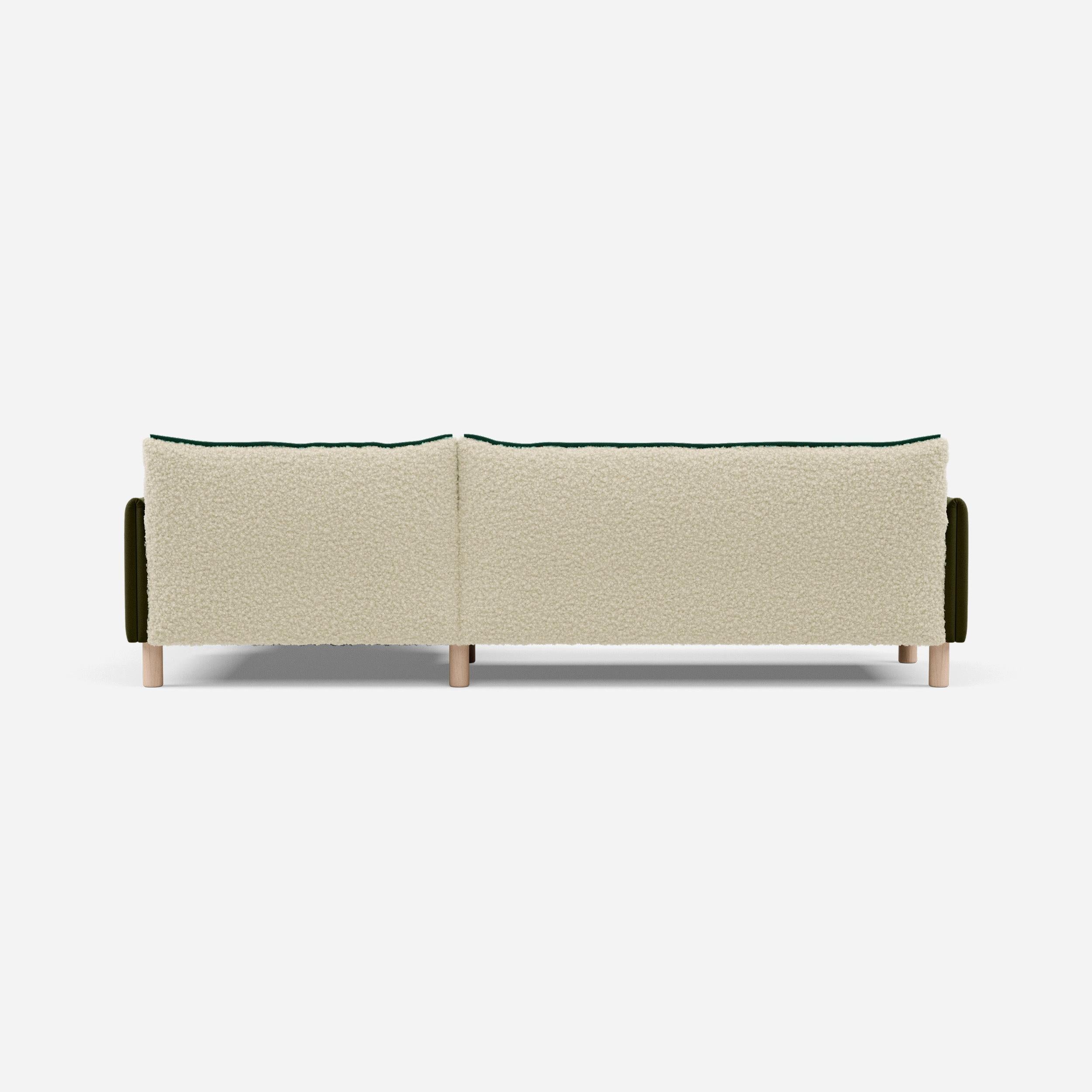 @ Cream Fleece Jacket | Green Trim