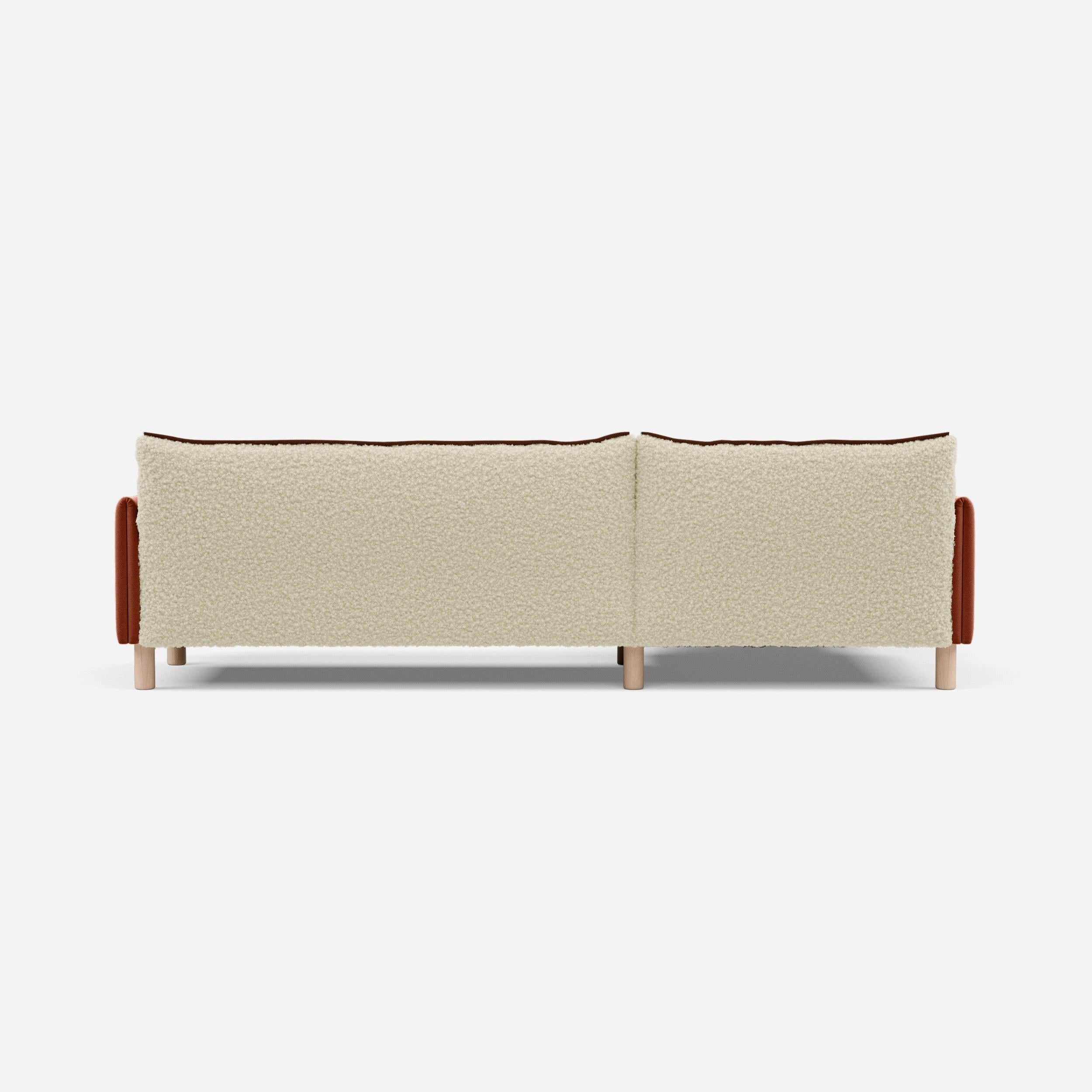 @ Cream Fleece Jacket | Brick Trim