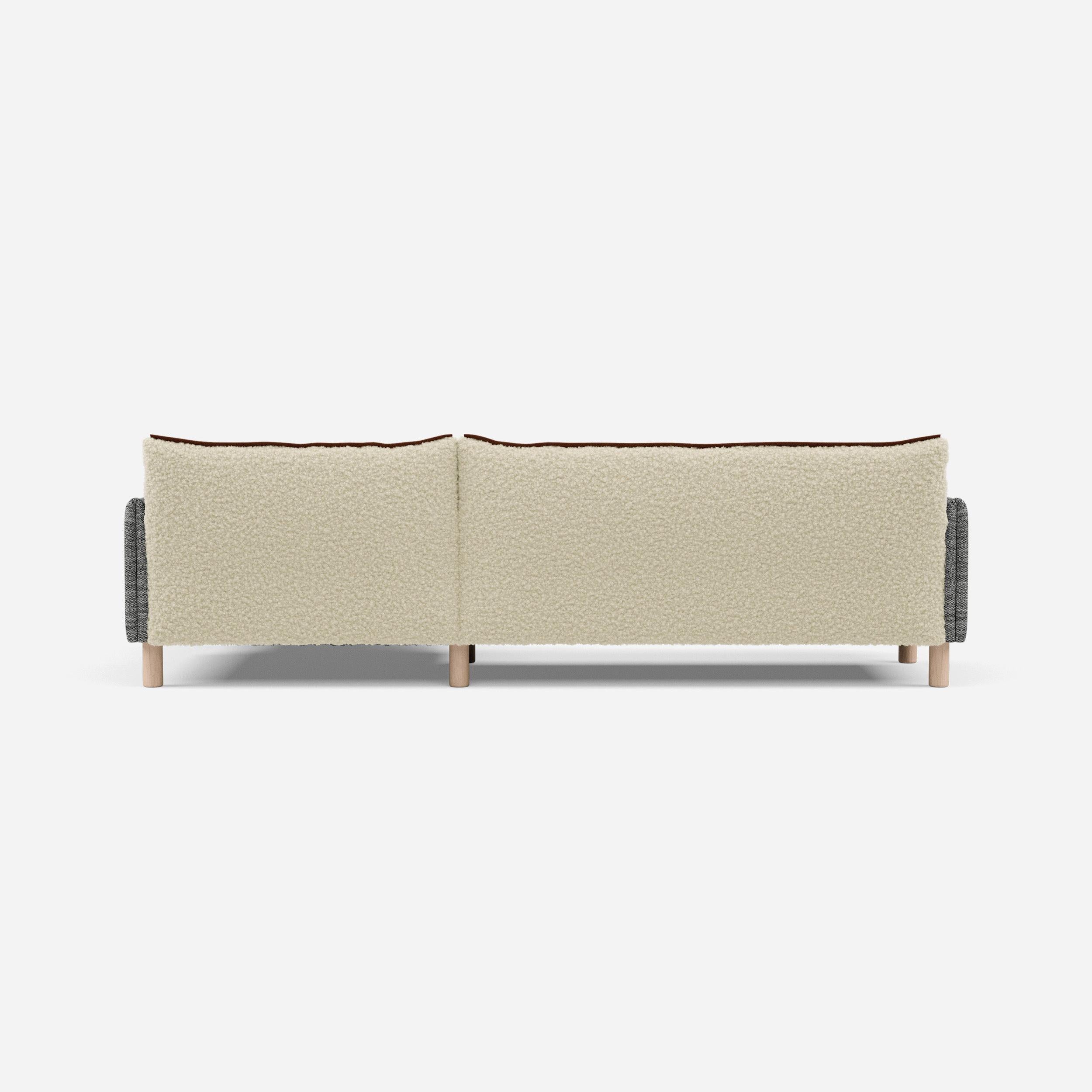 @ Cream Fleece Jacket | Brick Trim