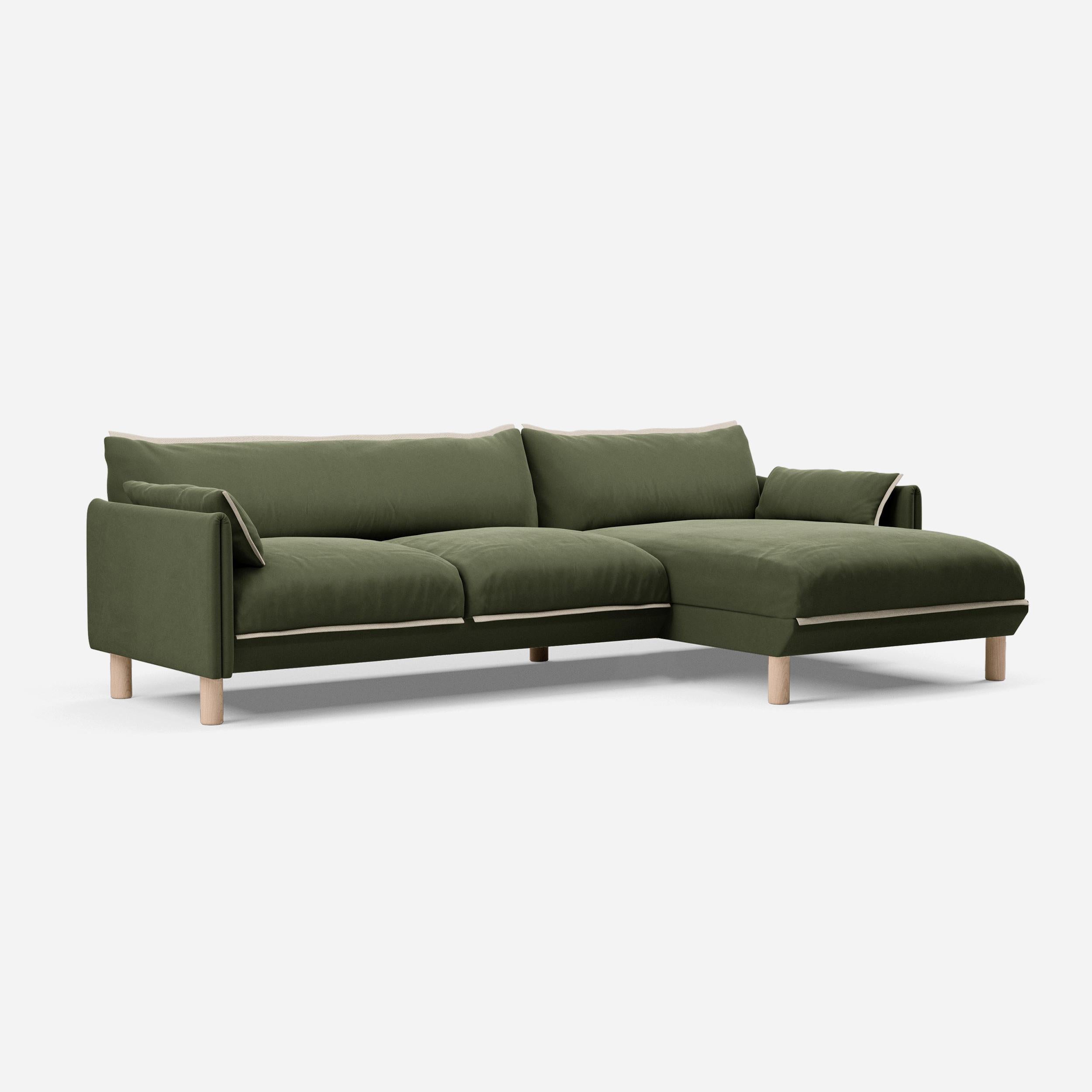 @ Dark Green Velvet Jacket | Natural Trim
