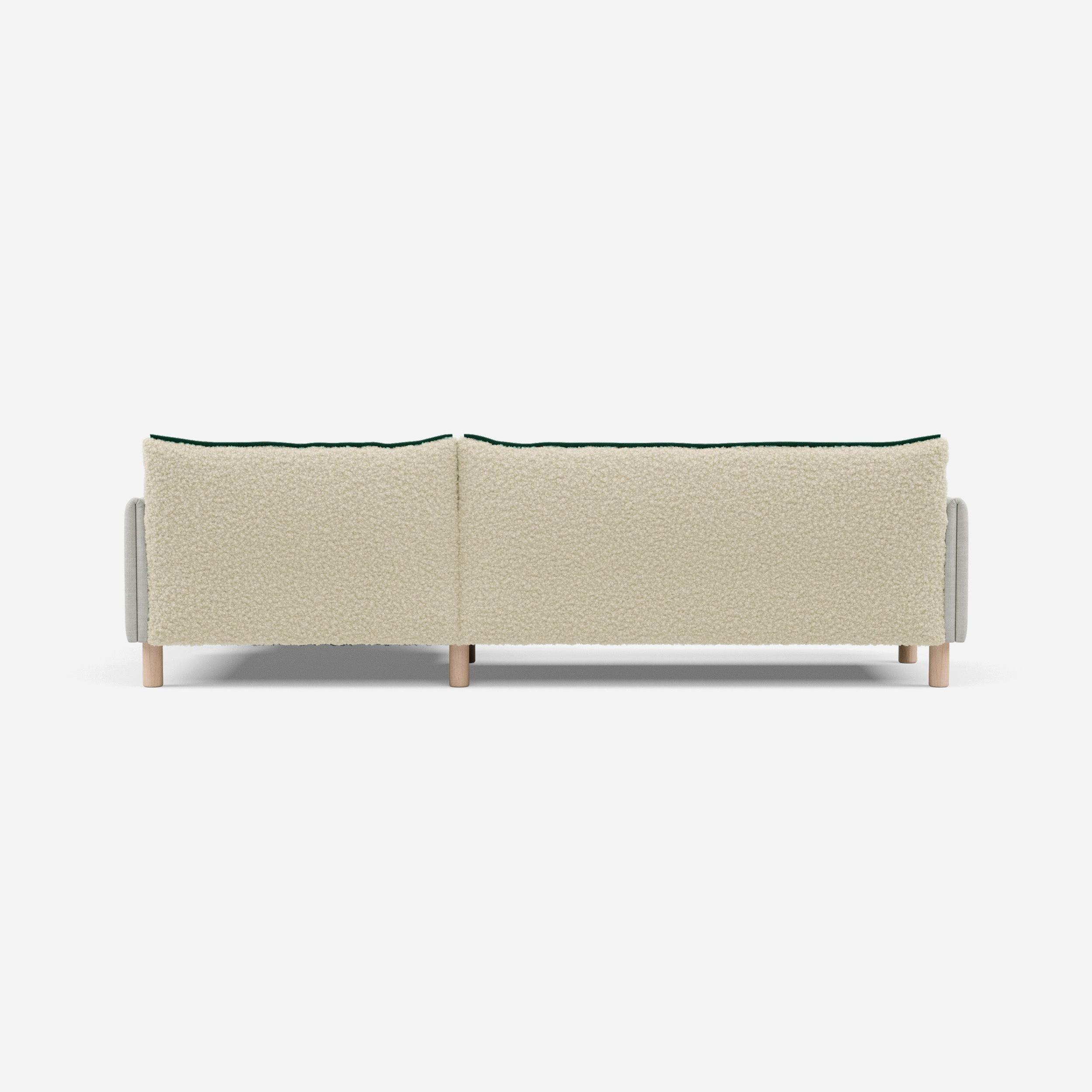 @ Cream Fleece Jacket | Green Trim