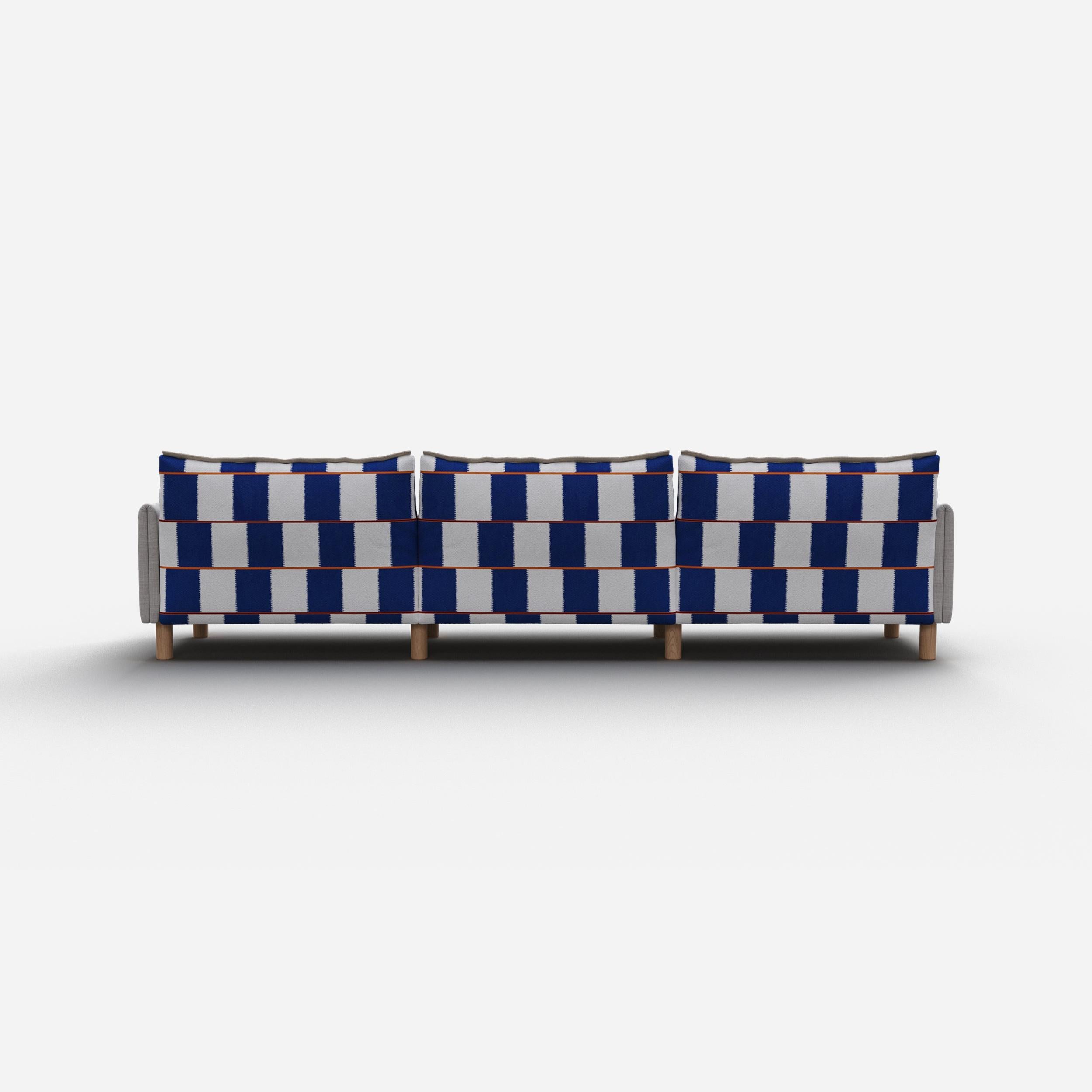 @ Cobalt Check Jacket | Natural Trim