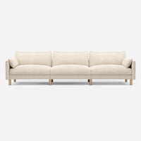 5 Seater Sofa | Boucle Ecru - Cozmo @ Ecru Boucle Jacket | Natural Trim