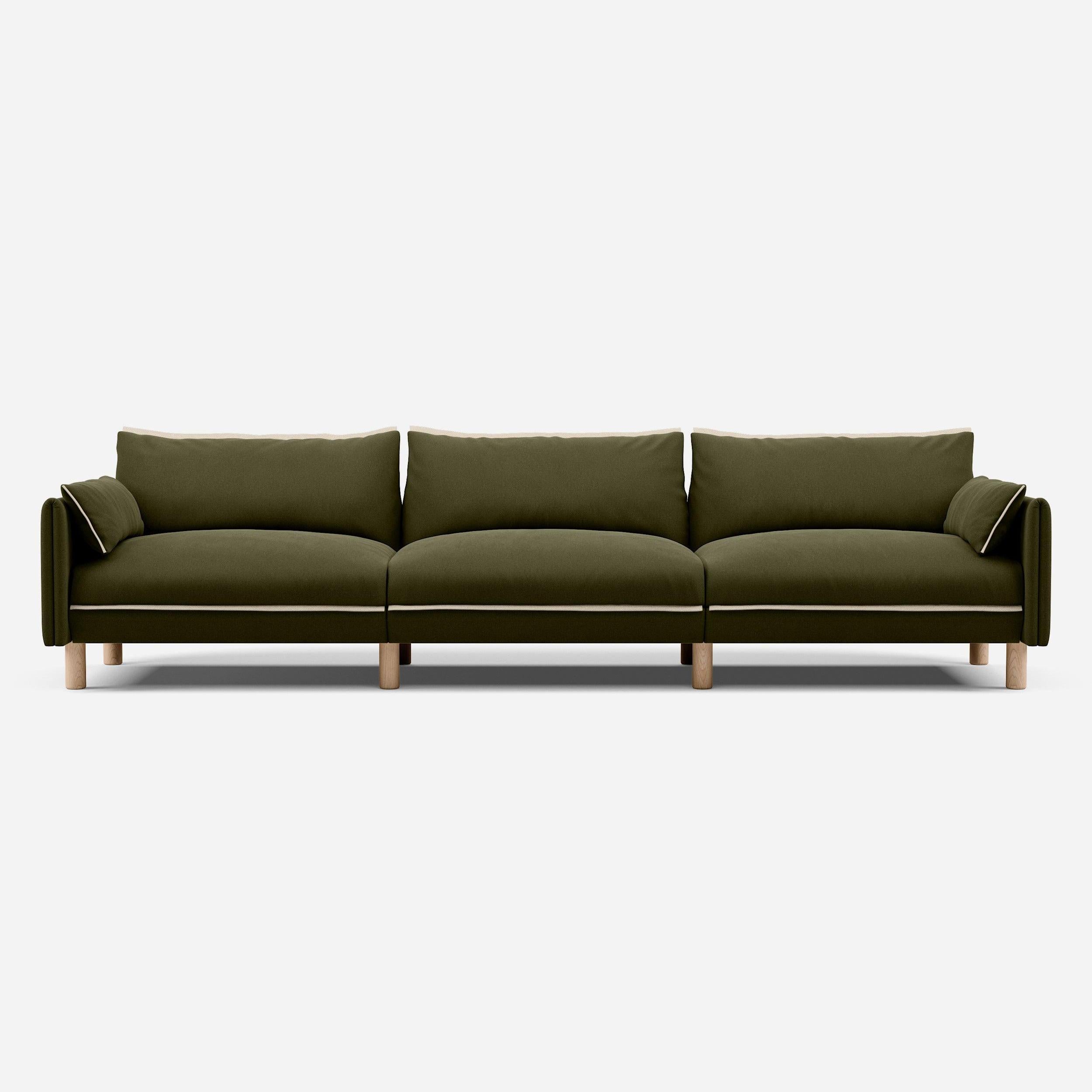 5 Seater Sofa | Cotton Meadow - Cozmo @ Meadow Cotton Jacket | Natural Trim