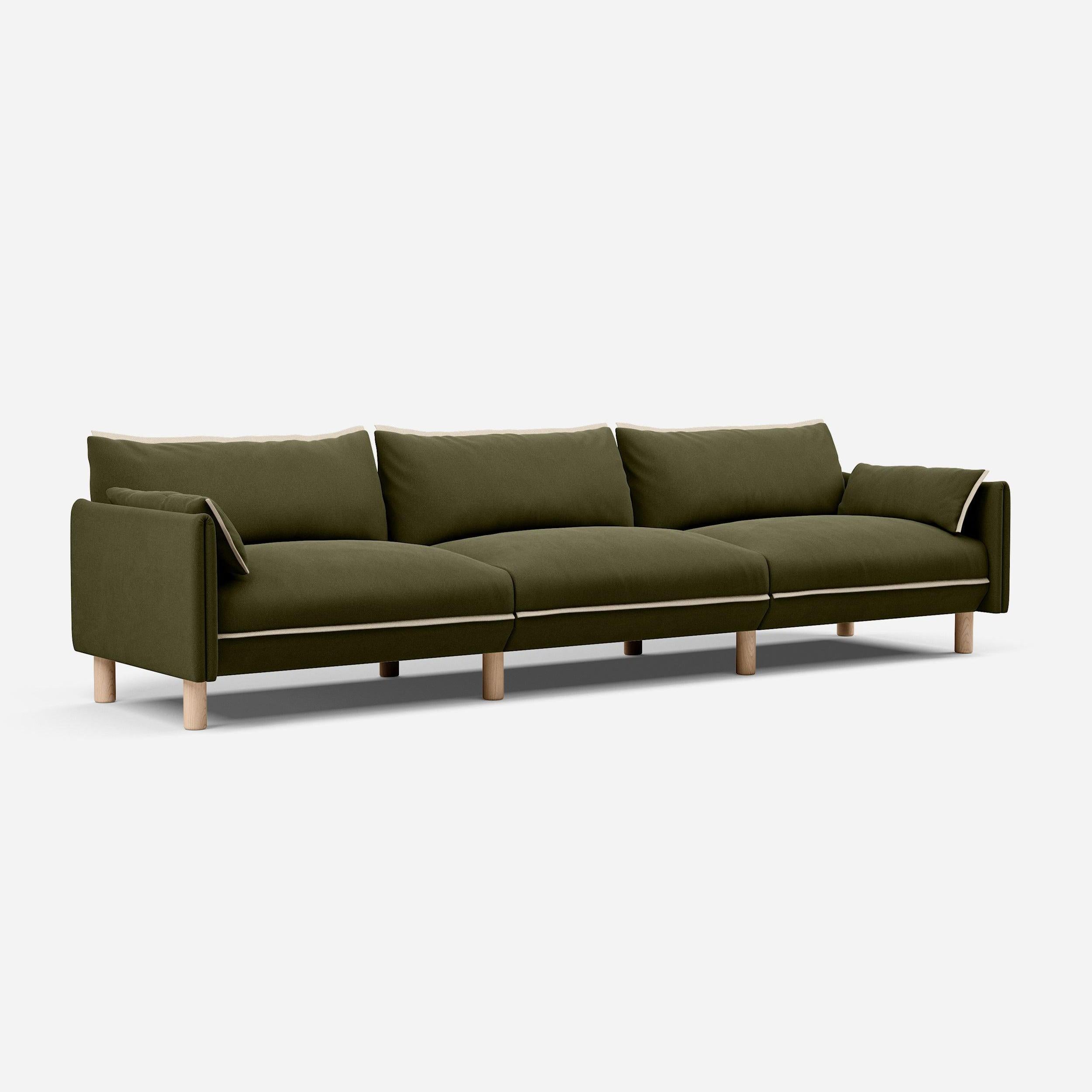 5 Seater Sofa | Cotton Meadow - Cozmo @ Meadow Cotton Jacket | Natural Trim