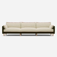 5 Seater Sofa | Cotton Meadow - Cozmo @ Cream Fleece Jacket | Brick Trim