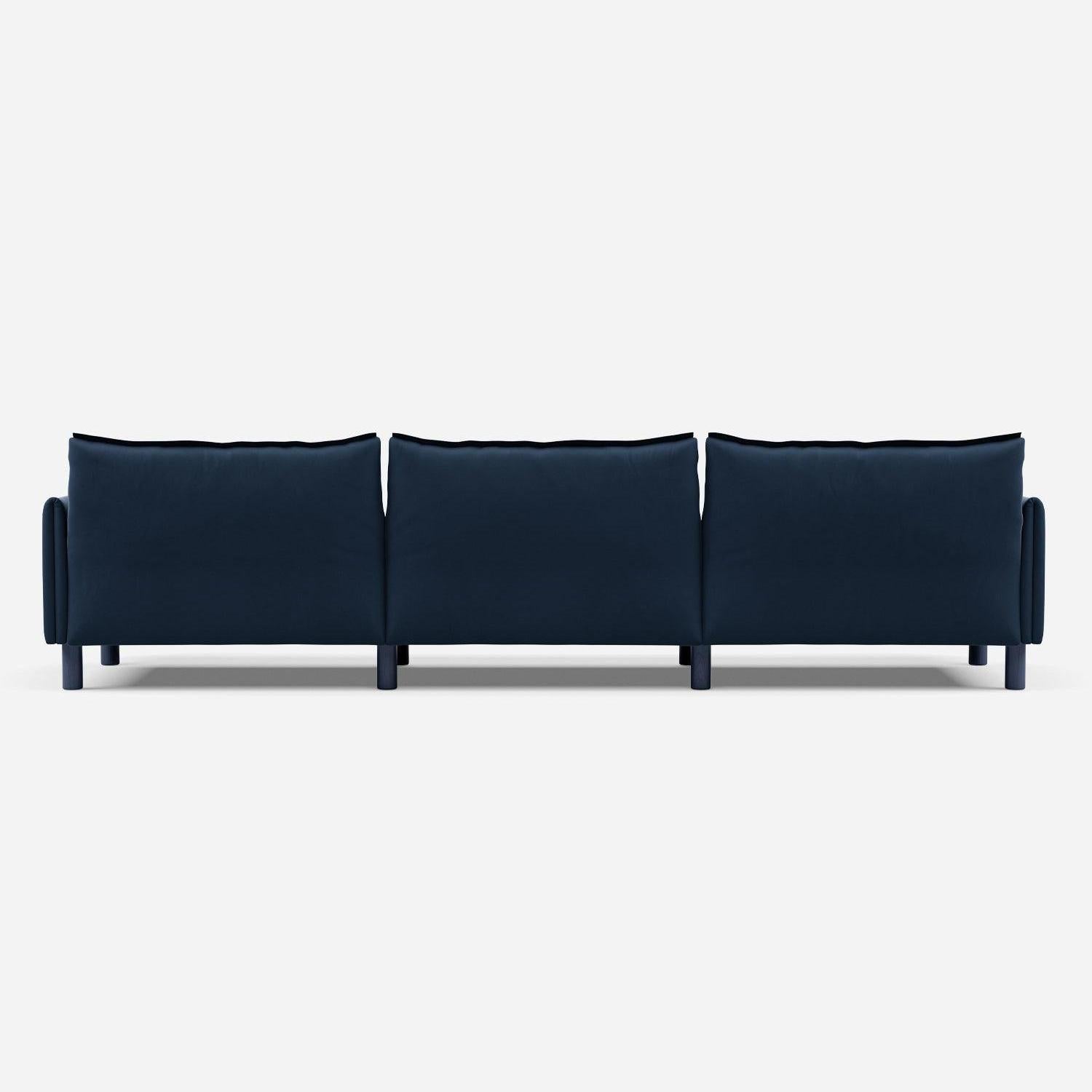 5 Seater Sofa | Velvet Midnight Blue - Cozmo @ Midnight Blue Velvet Jacket | Dark Blue Trim