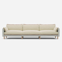5 Seater Sofa | Cotton Natural - Cozmo @ Cream Fleece Jacket | Brick Trim