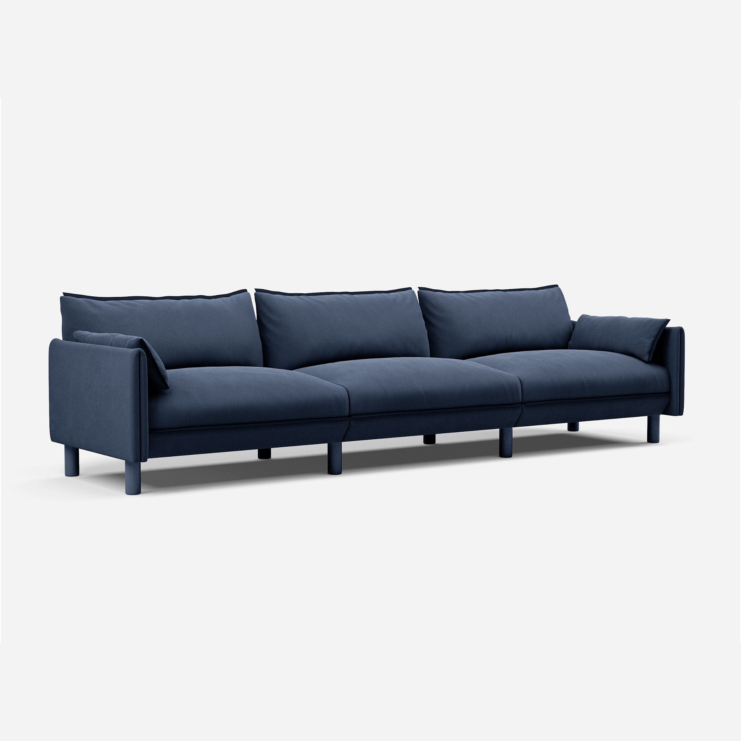 5 Seater Sofa | Cotton Navy  - Cozmo @ Navy Cotton Jacket | Dark Blue Trim
