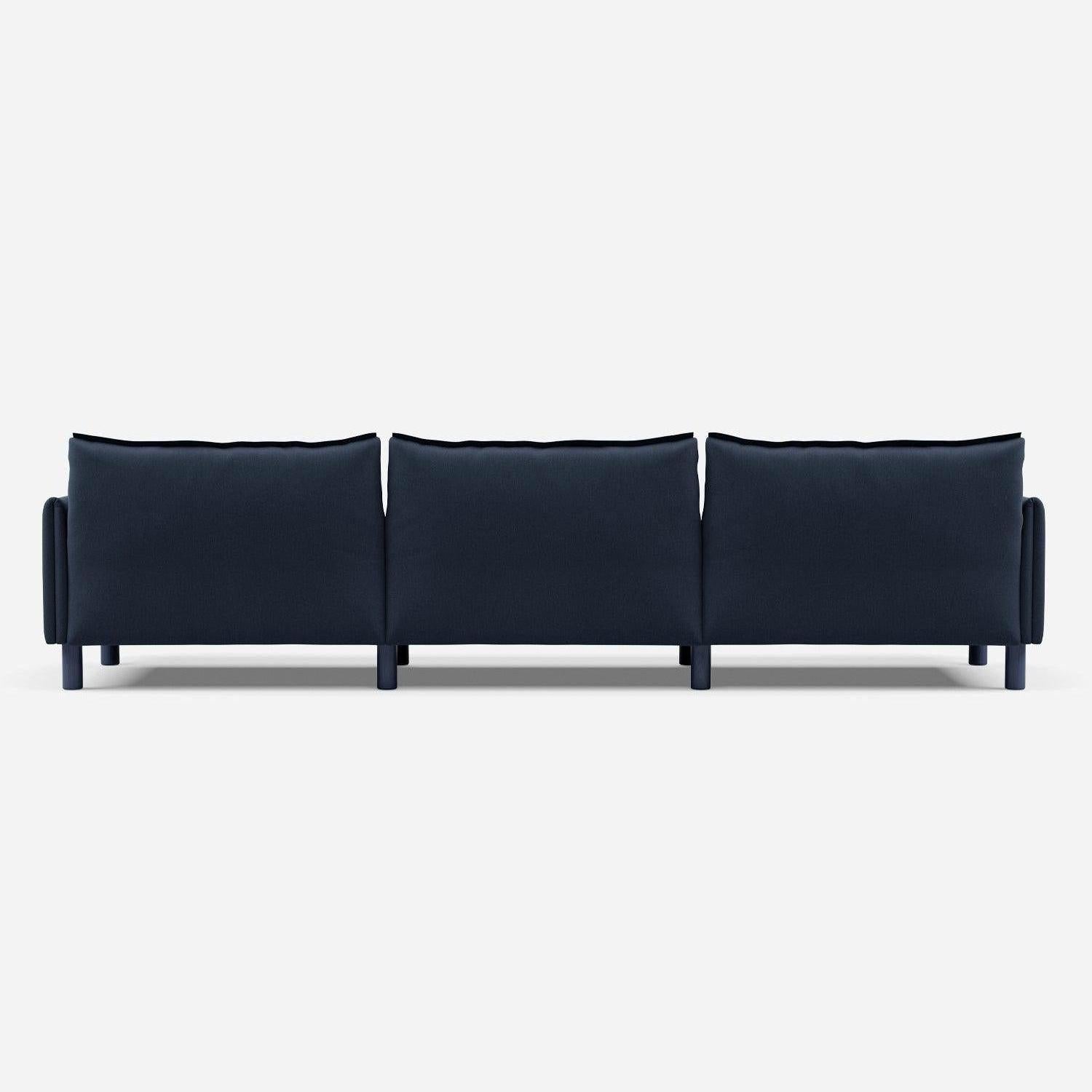5 Seater Sofa | Cotton Navy  - Cozmo @ Navy Cotton Jacket | Dark Blue Trim