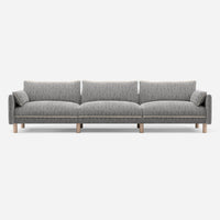 5 Seater Sofa | Textured Weave Salt & Pepper - Cozmo @ Salt & Pepper Textured Weave Jacket | Natural Trim