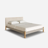 @ Natural Linen Weave Frame | Cream Fleece Headboard